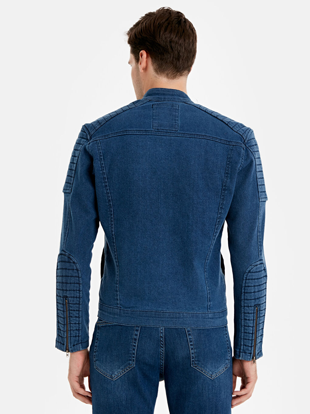 İndigo Standart Kalıp Erkek Jean Ceket-1