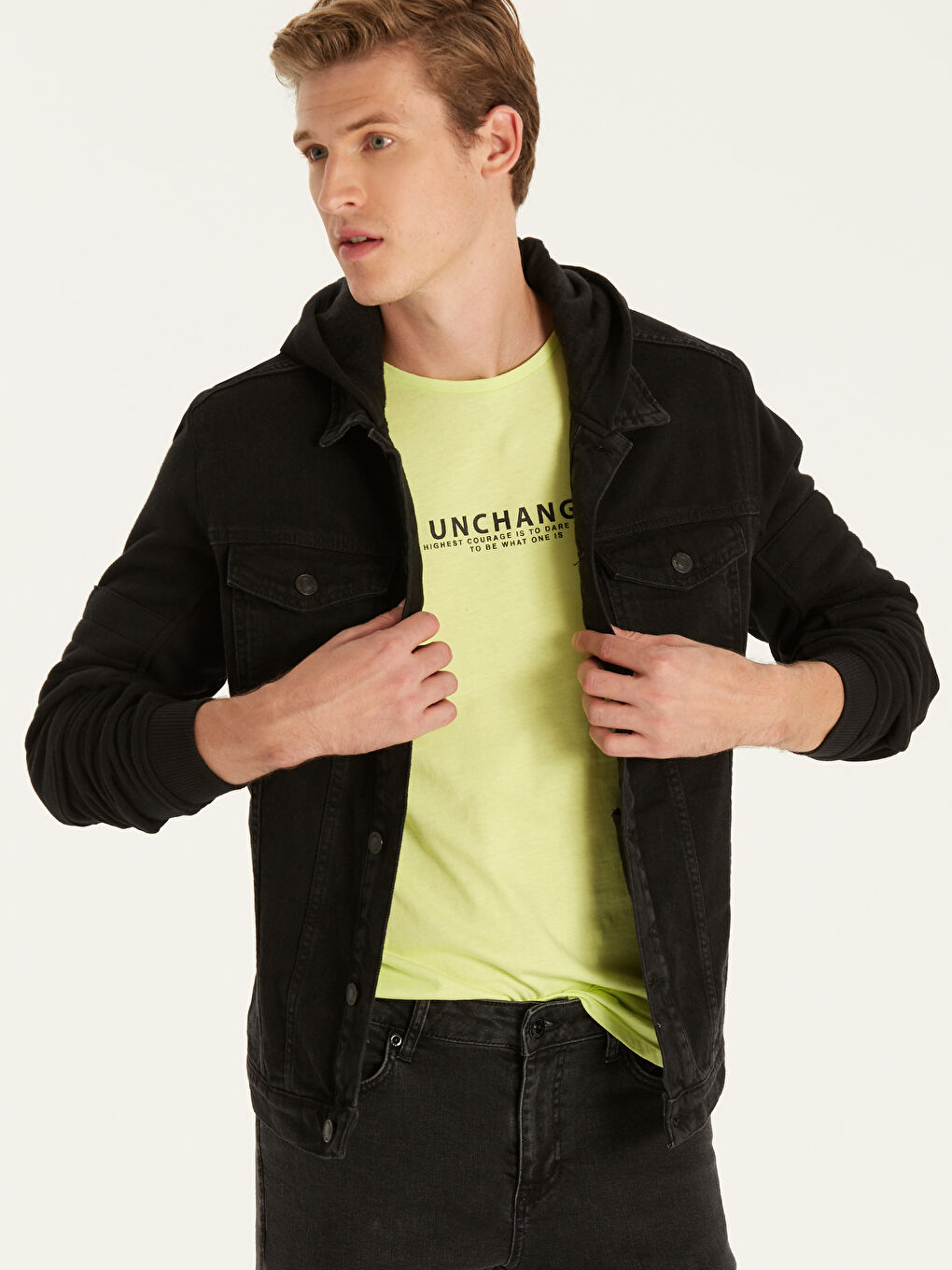 Man BLACK Denim Jacket-1