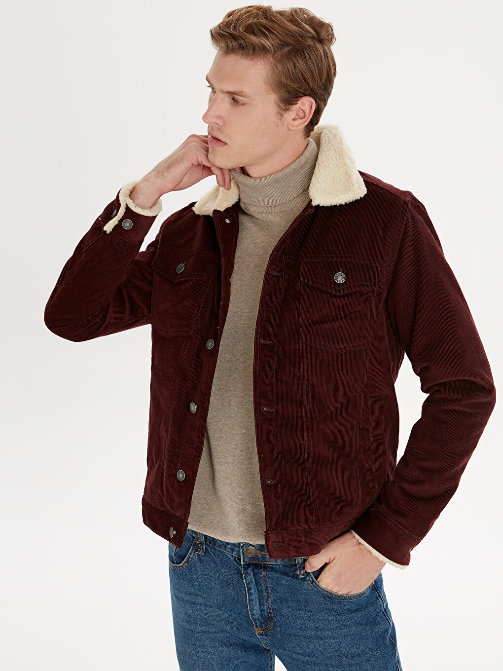Man BORDEAUX Puffer Coat-1