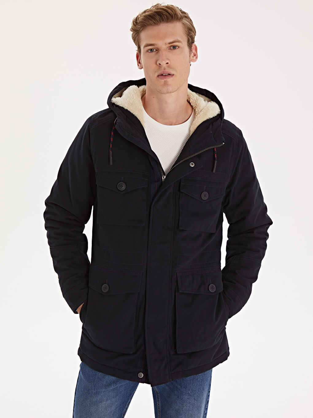 Kaput sa visokom kragnom za muškarce-1