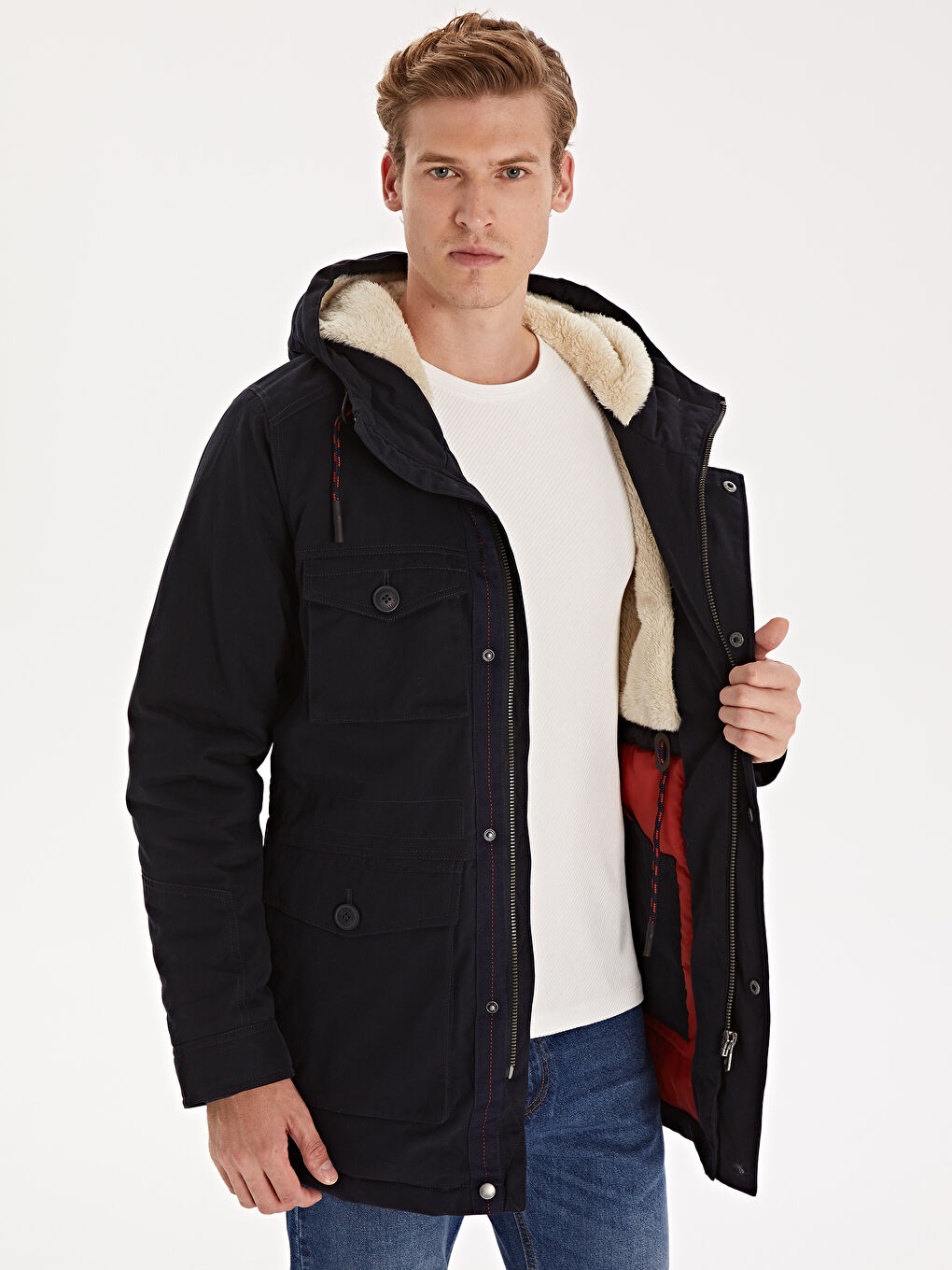 Kaput sa visokom kragnom za muškarce-2