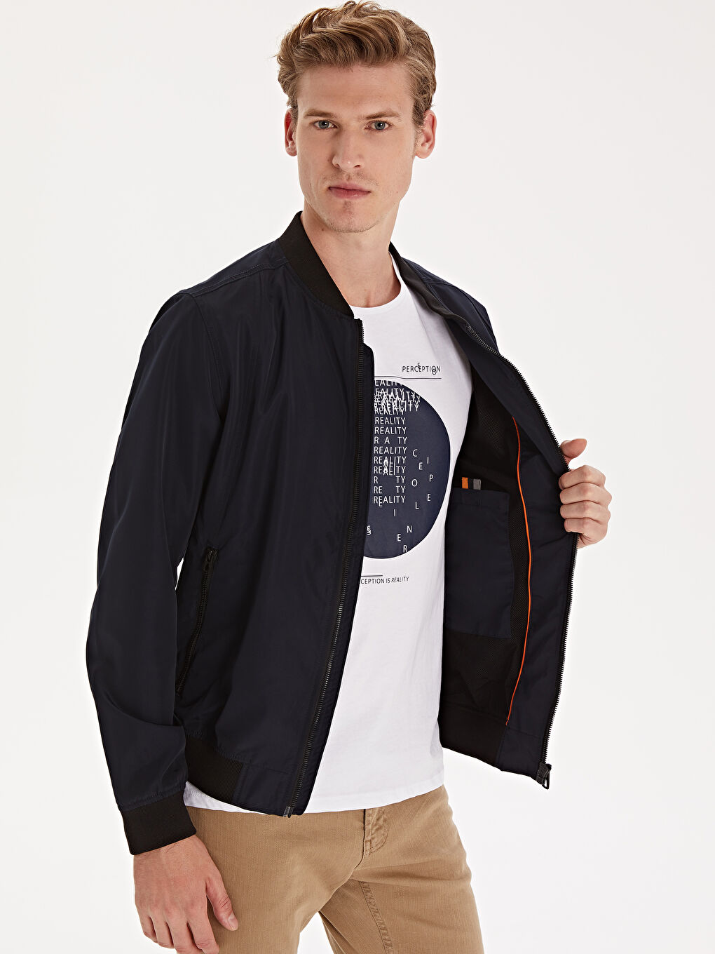 Lacivert Lacıvert Şişme Mont-2