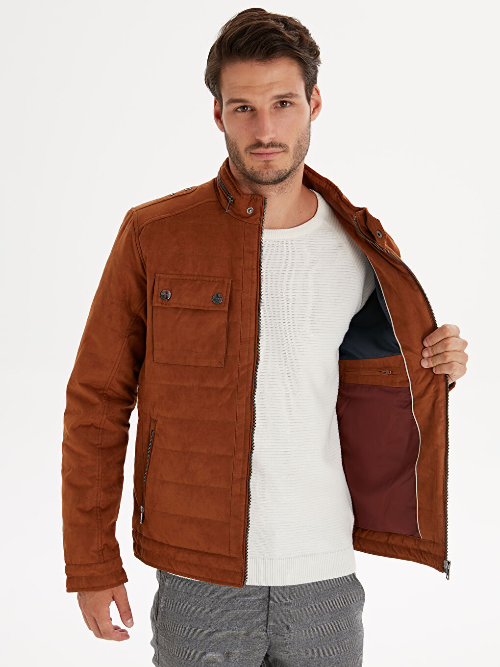 Man BEIGE Puffer Coat-1