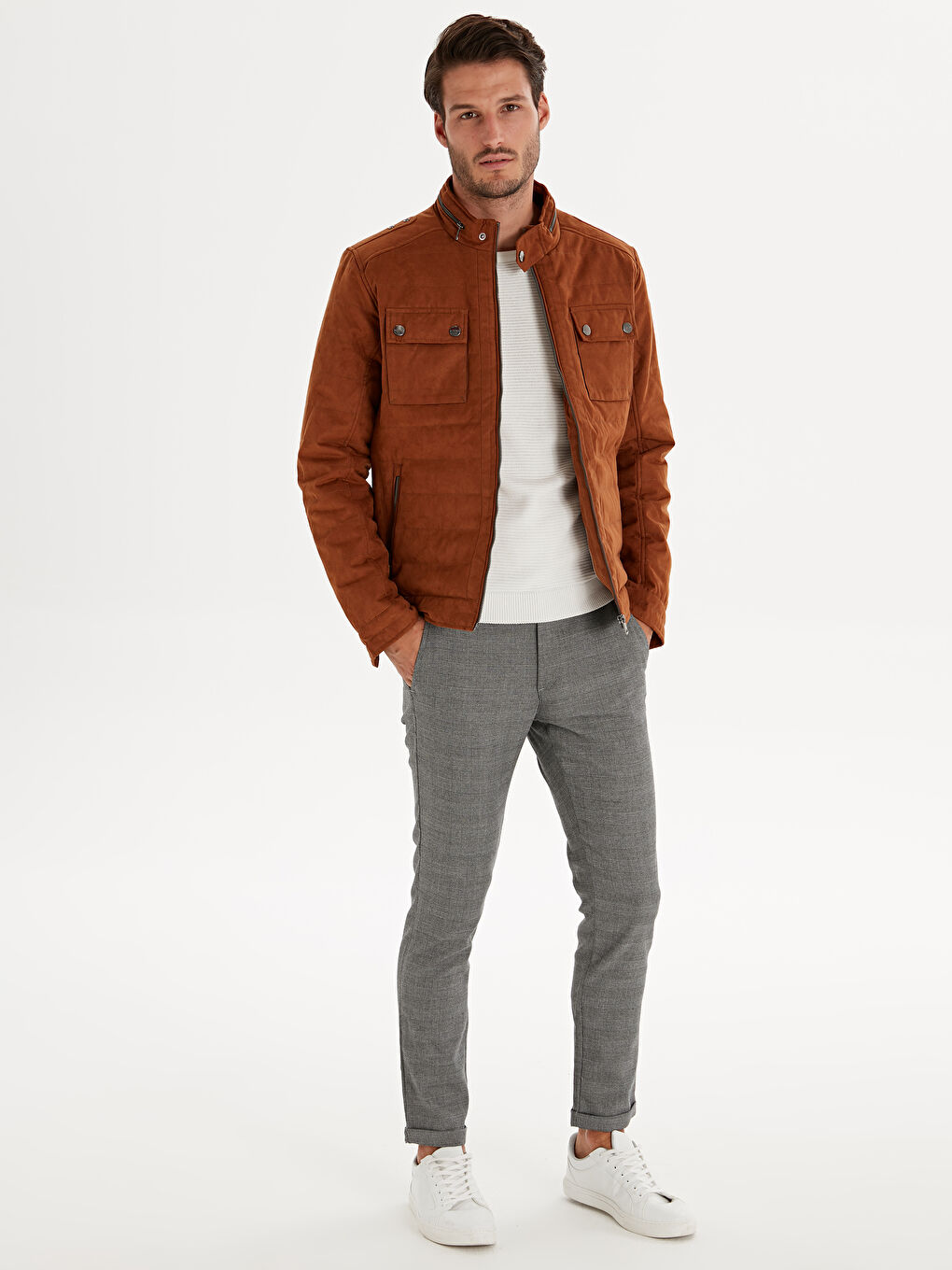 Man BEIGE Puffer Coat-3