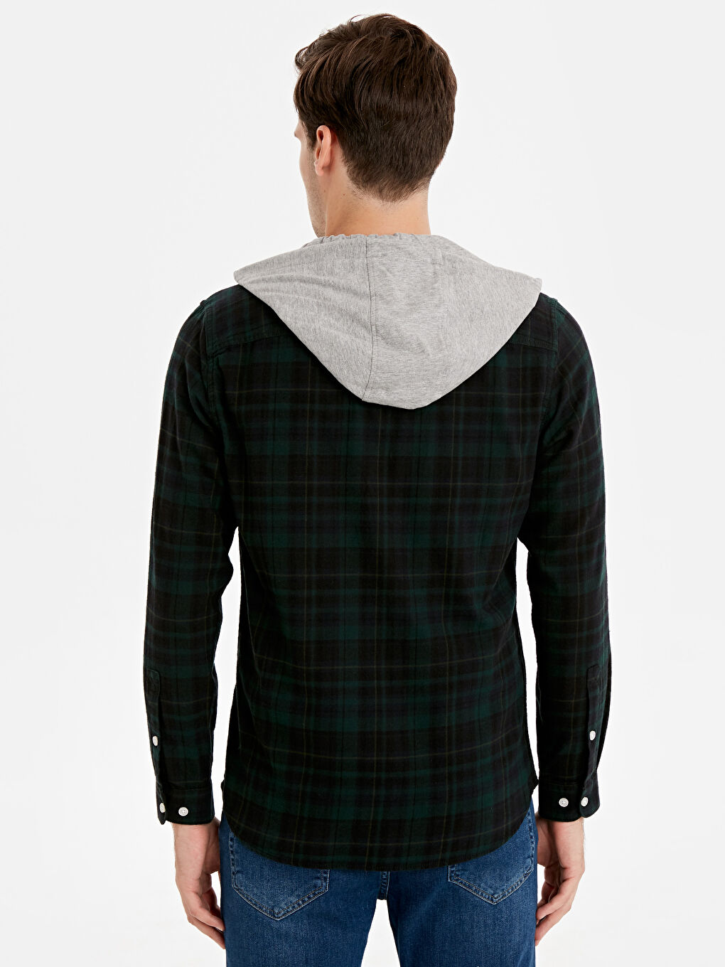 Man GREEN Flannel Shirt -9W1885Z8-LME