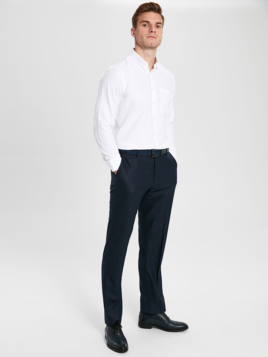 Lacivert Kumaş Pantolon-1