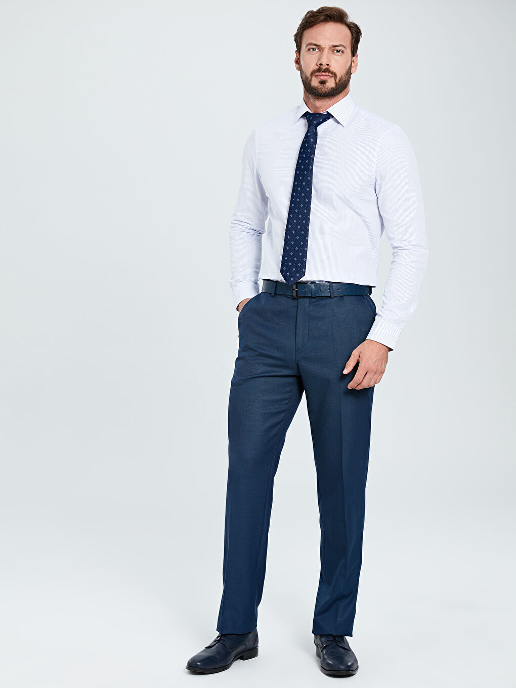 Lacivert Kumaş Pantolon-1