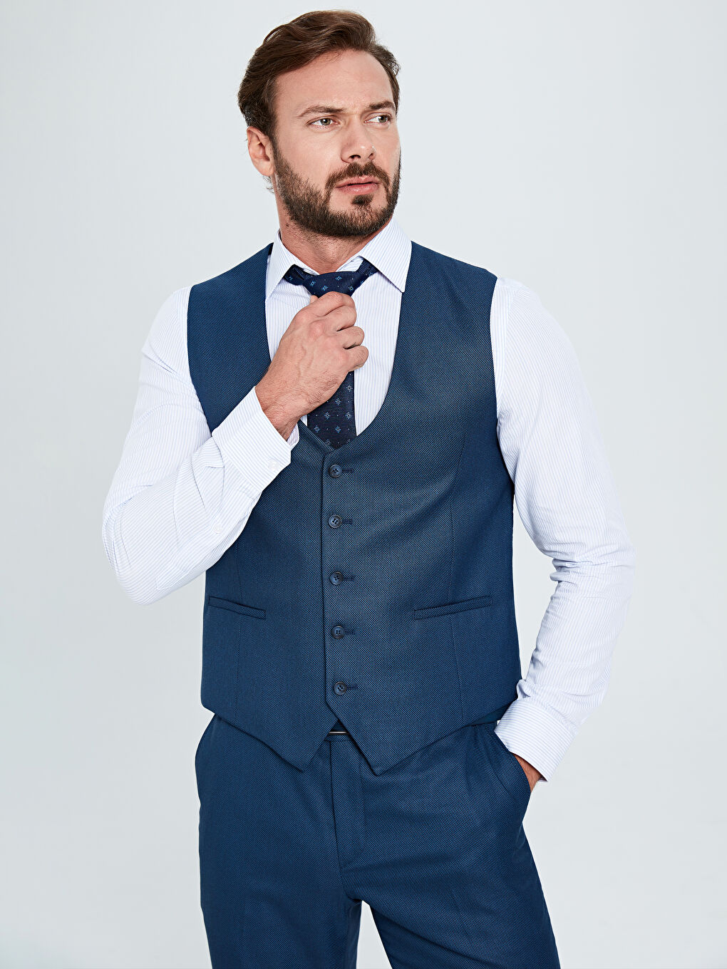 Lacivert Erkek Yelek-1