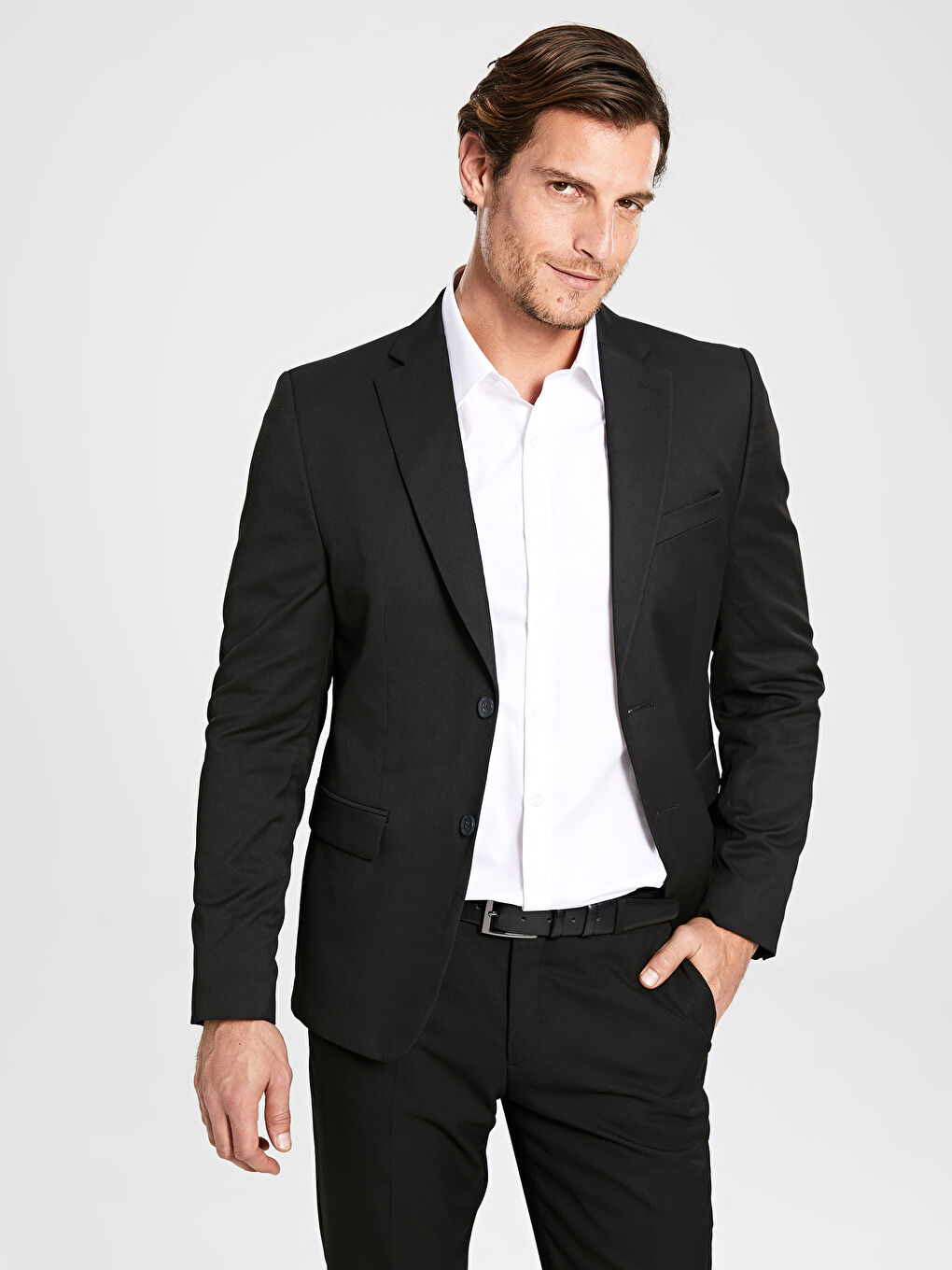 Siyah Sıyah Blazer Ceket-2