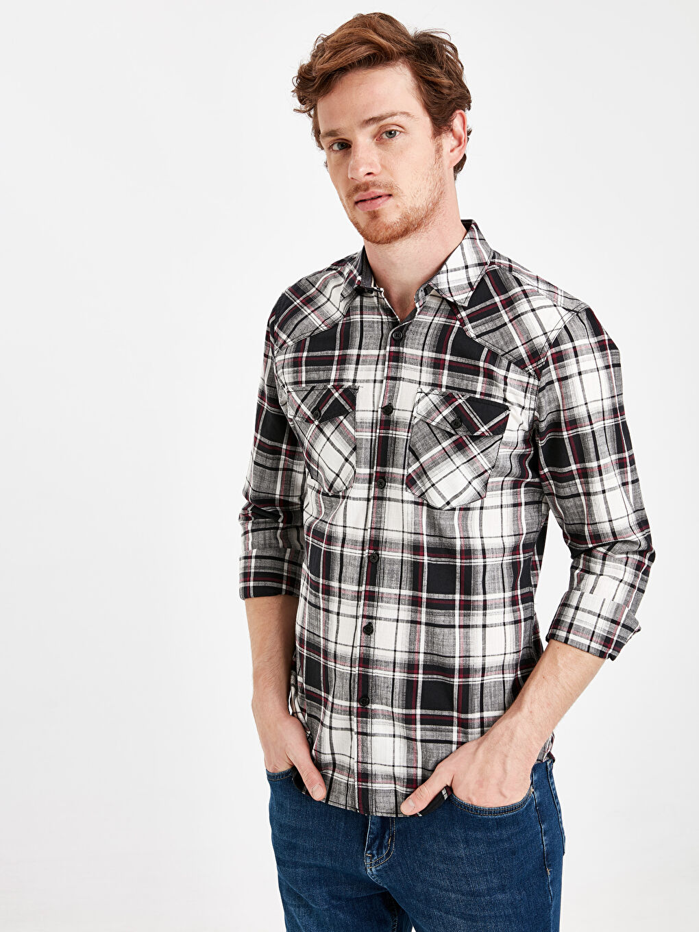 Ерлер қою күлгін Жейде-1