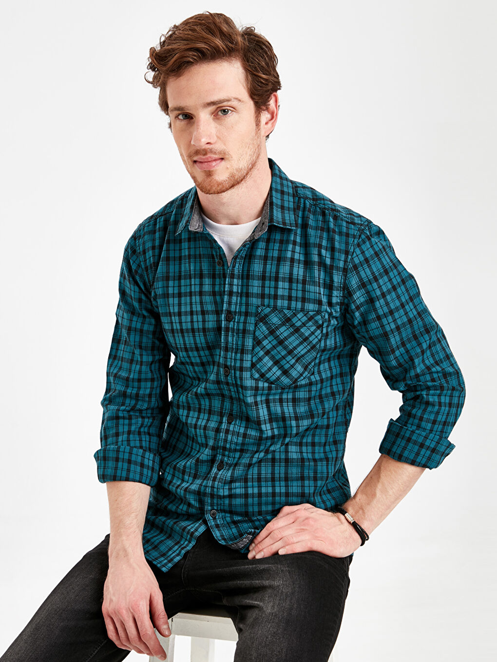 Ерлер ақшыл қоңыр Жейде-1