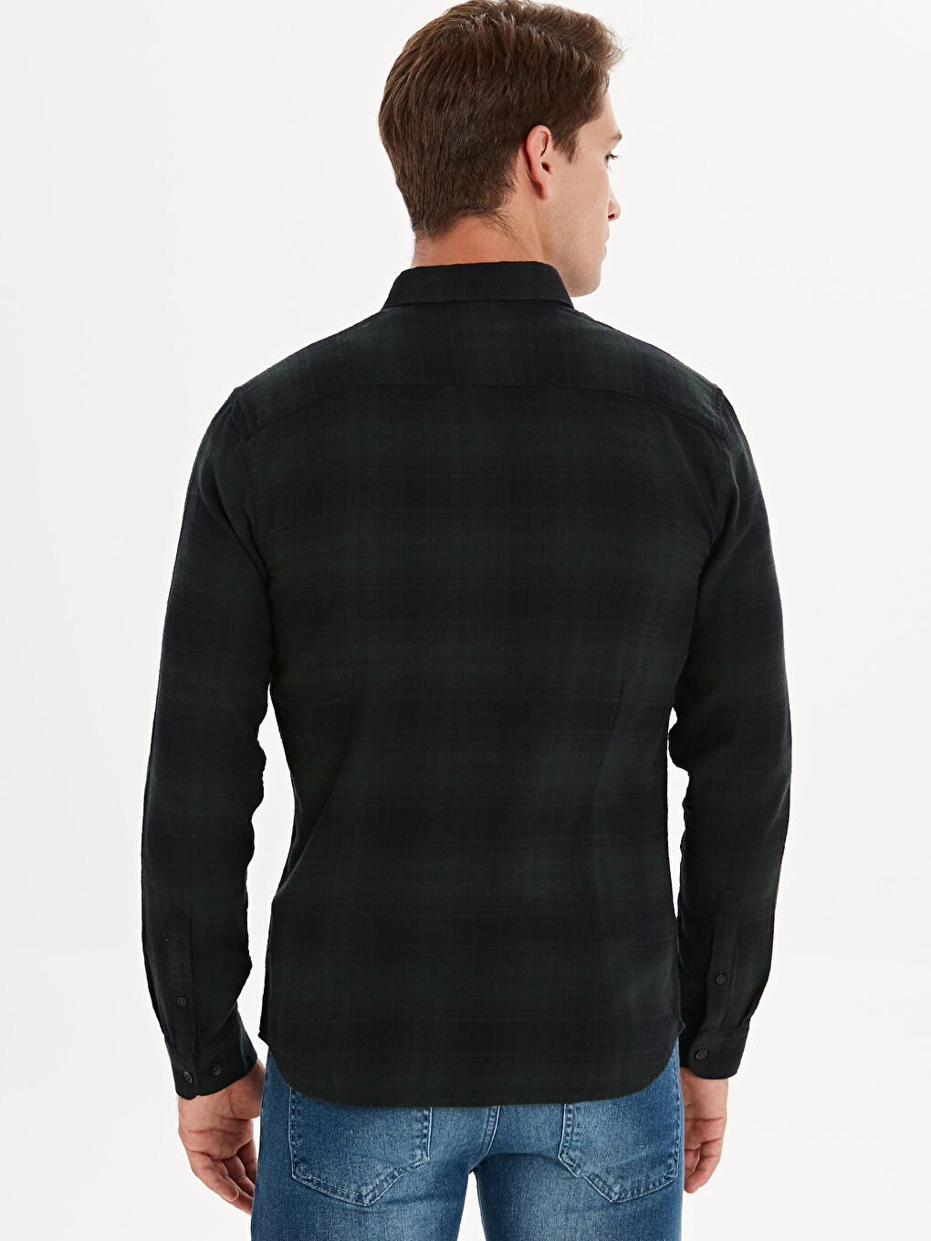 Man GREEN Flannel Shirt-2