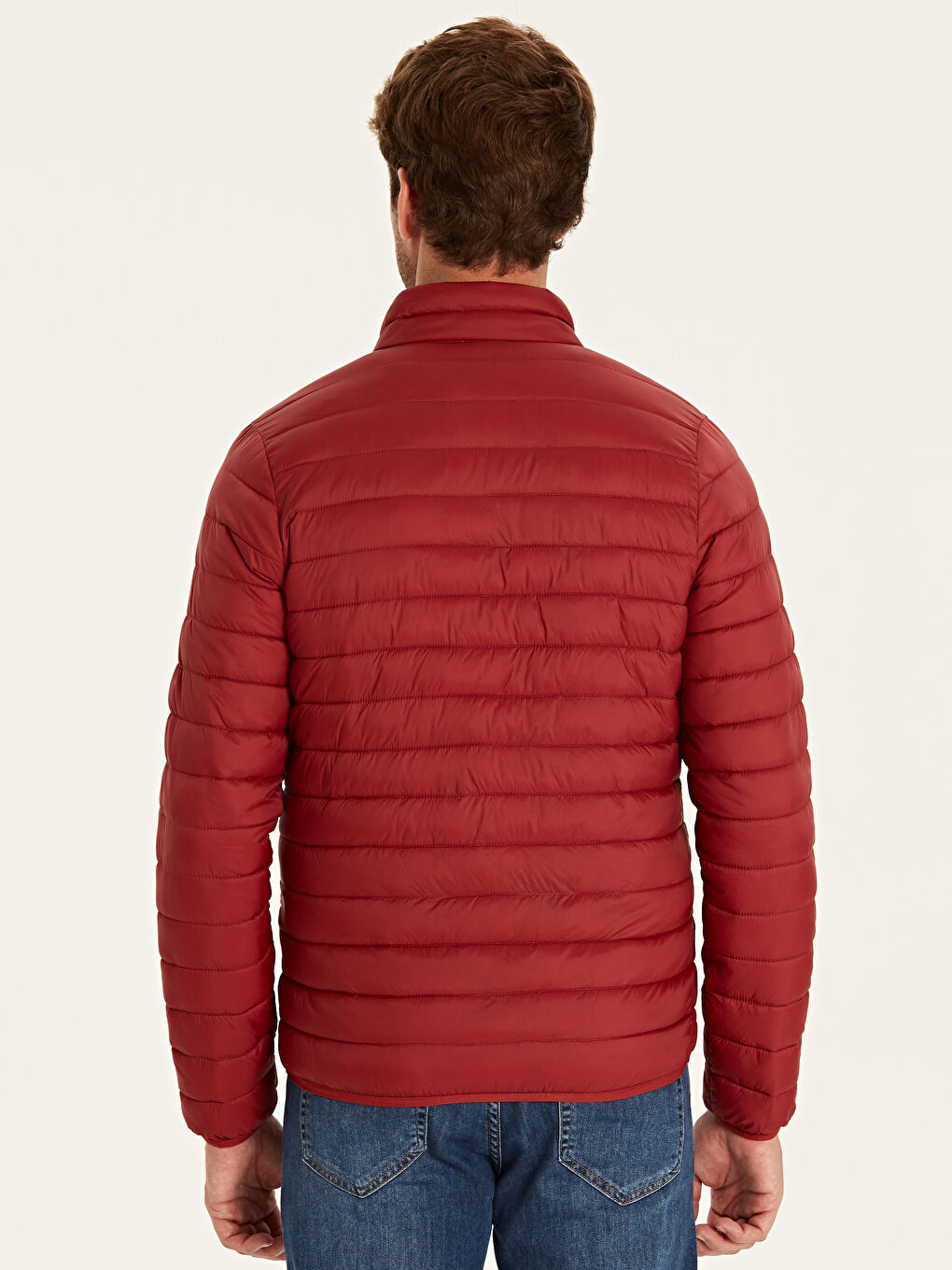 Koyu Kırmızı Şişme Mont-3