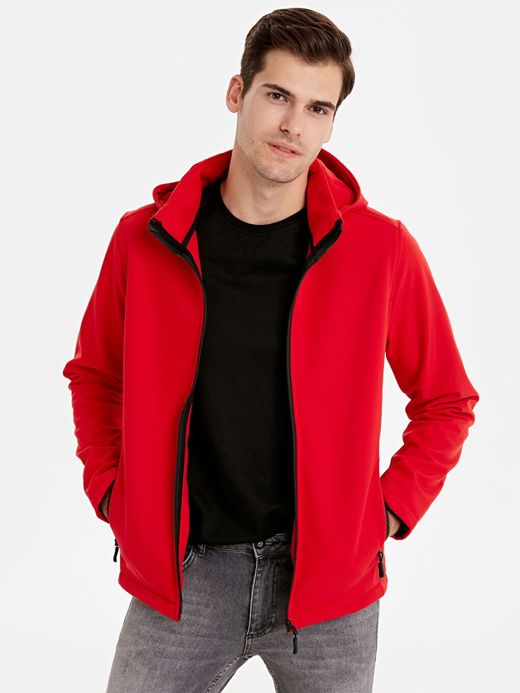 Manteau ROUGE Homme-1
