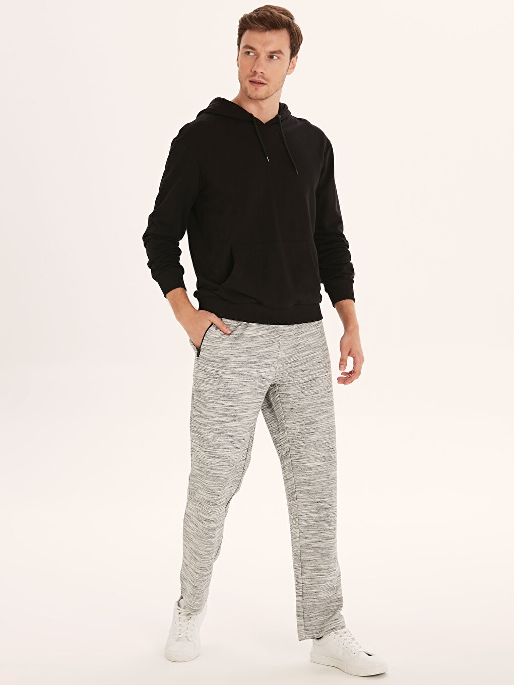 Gri Melanj Eşofman Altı-1