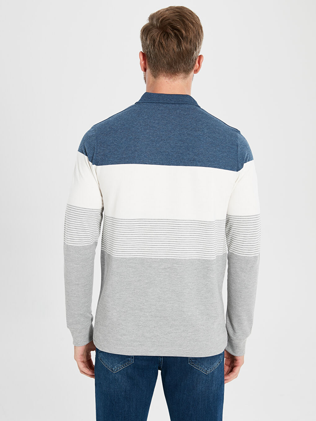 İndigo Polo Yaka Kısa Kollu Pike Erkek Tişört-3