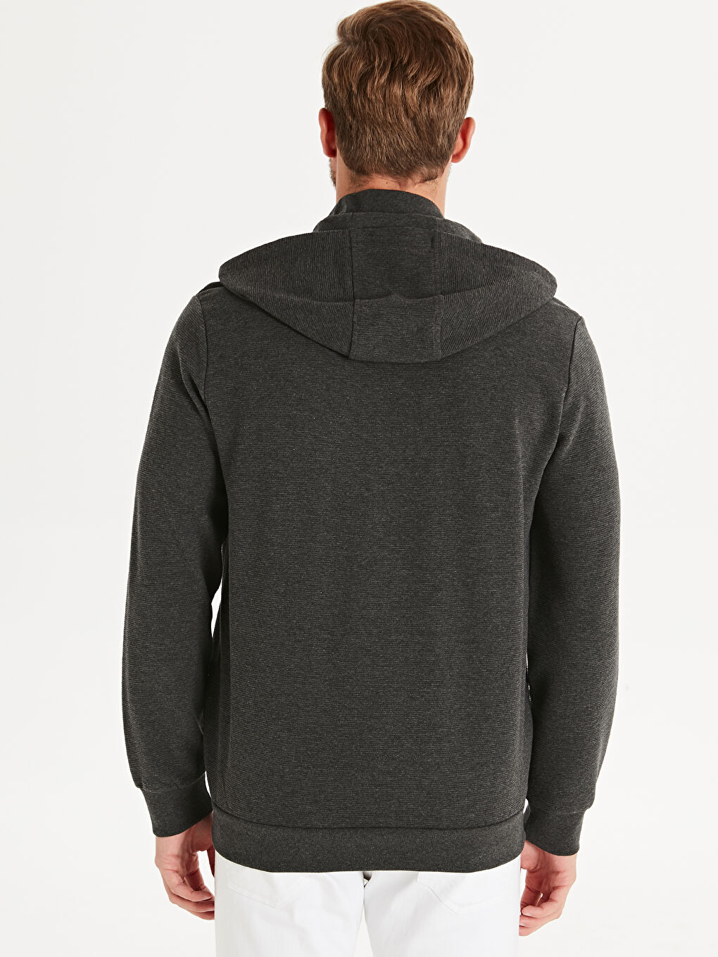 Relaxed Fit Hooded Men's Sports Cardigan-2