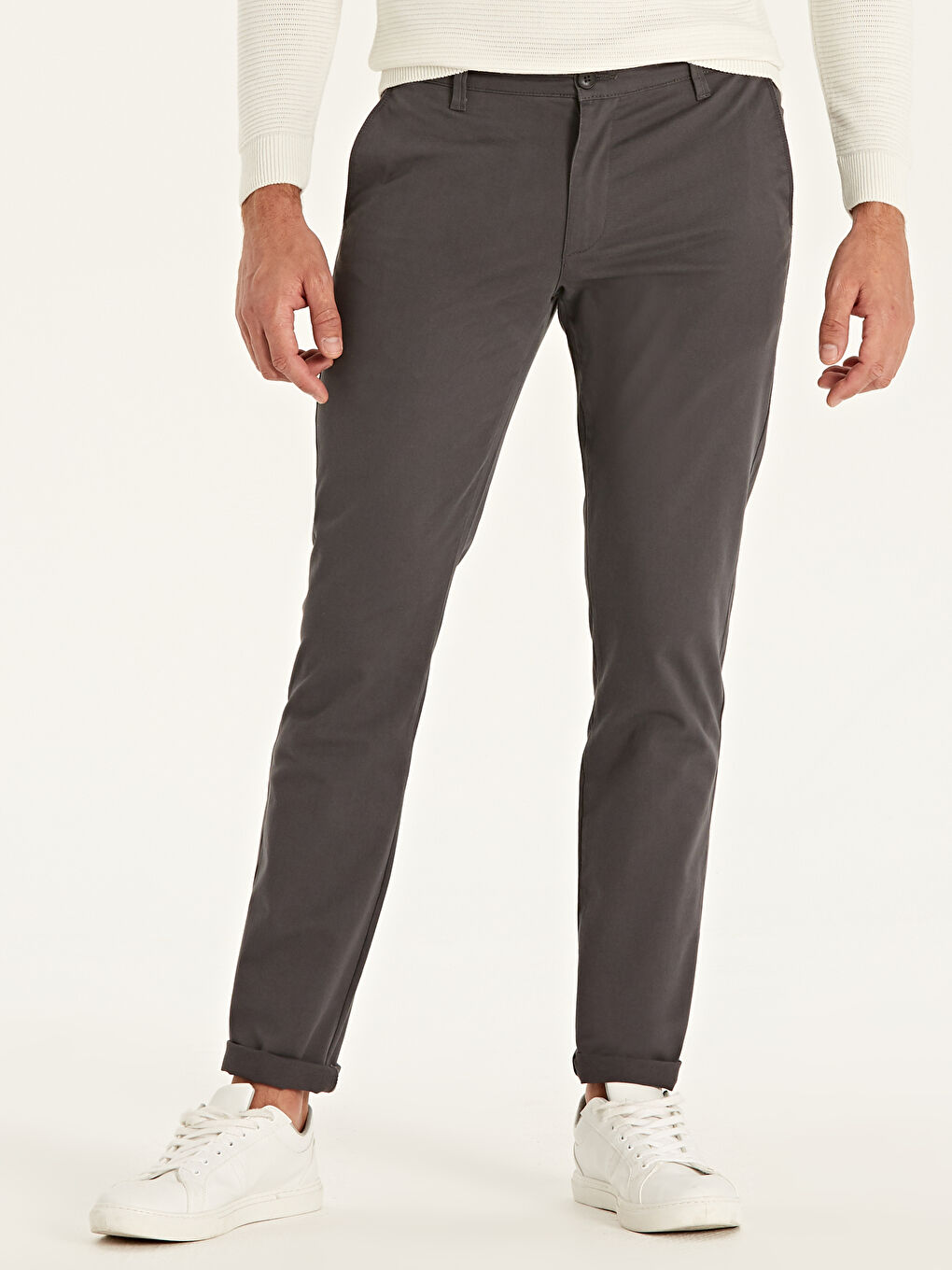 Pantalon chino GRIS Homme-1