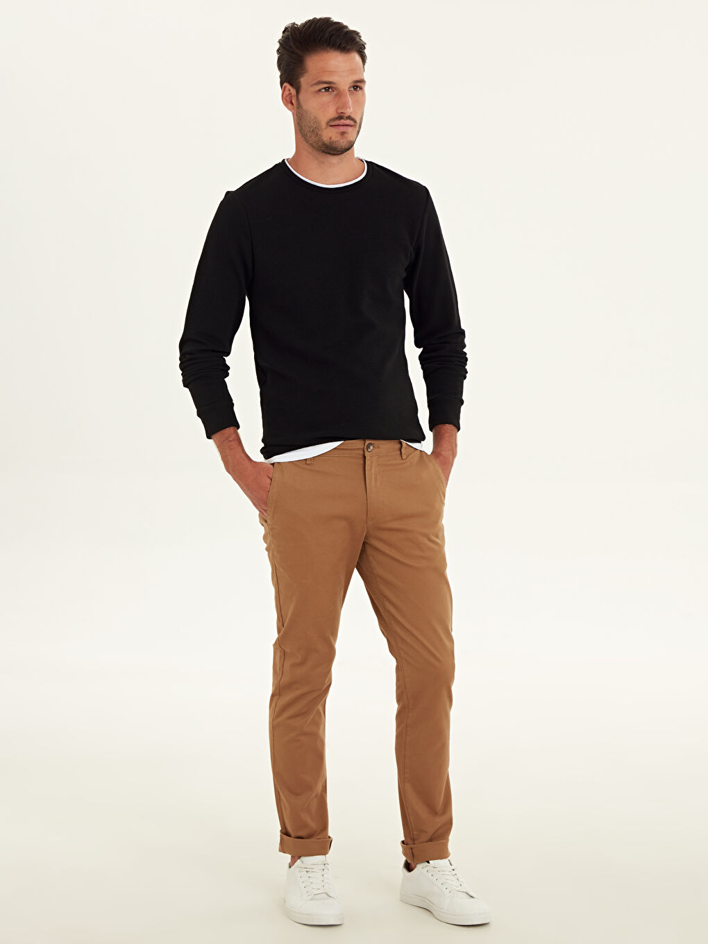 Koyu Bej Chino Pantolon