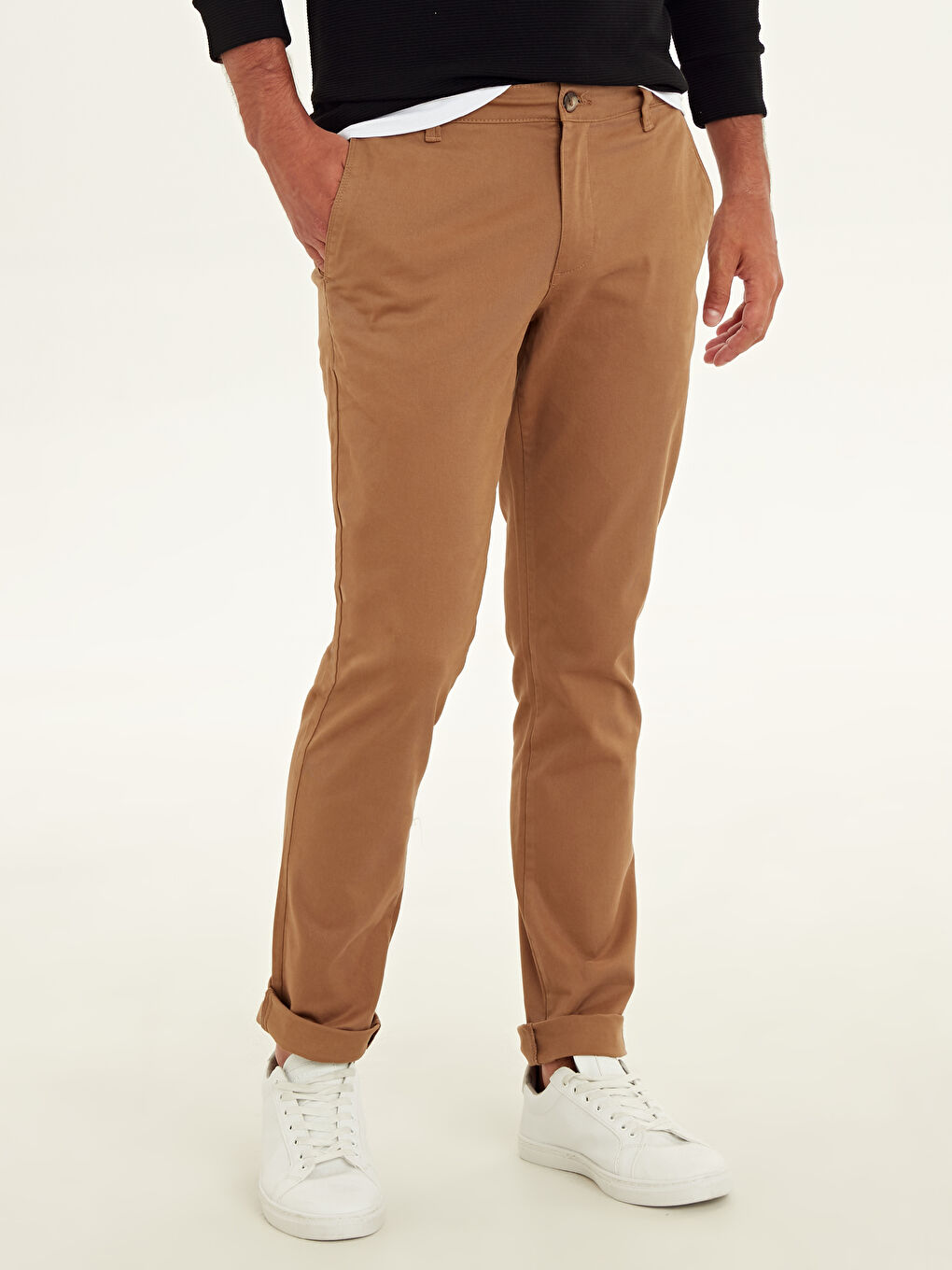 Koyu Bej Chino Pantolon-1