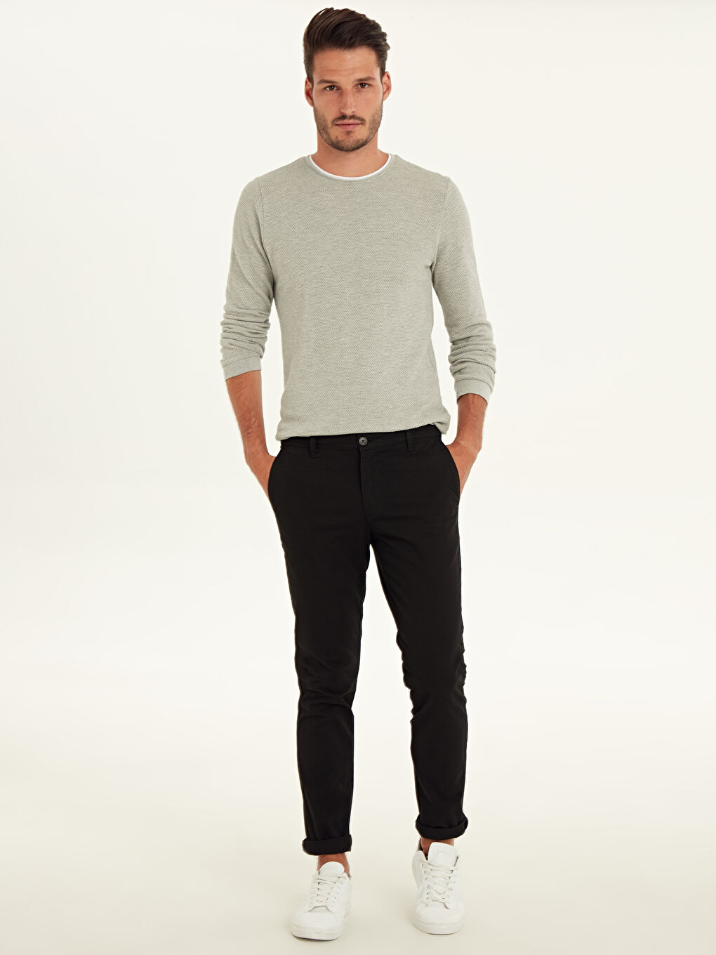 Man BLACK Chino Trousers