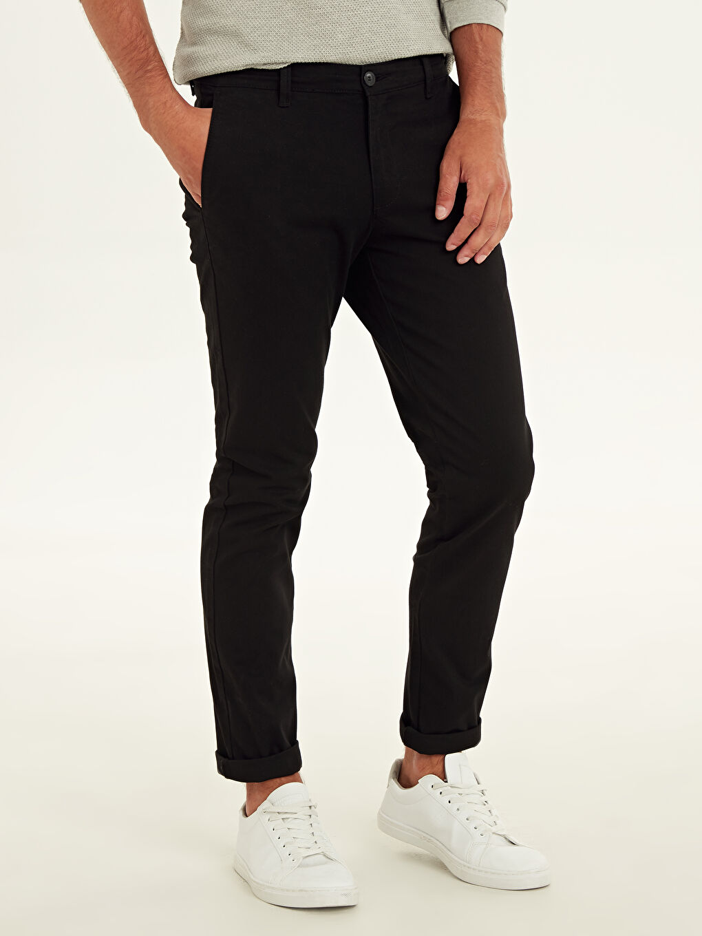Man BLACK Chino Trousers-1