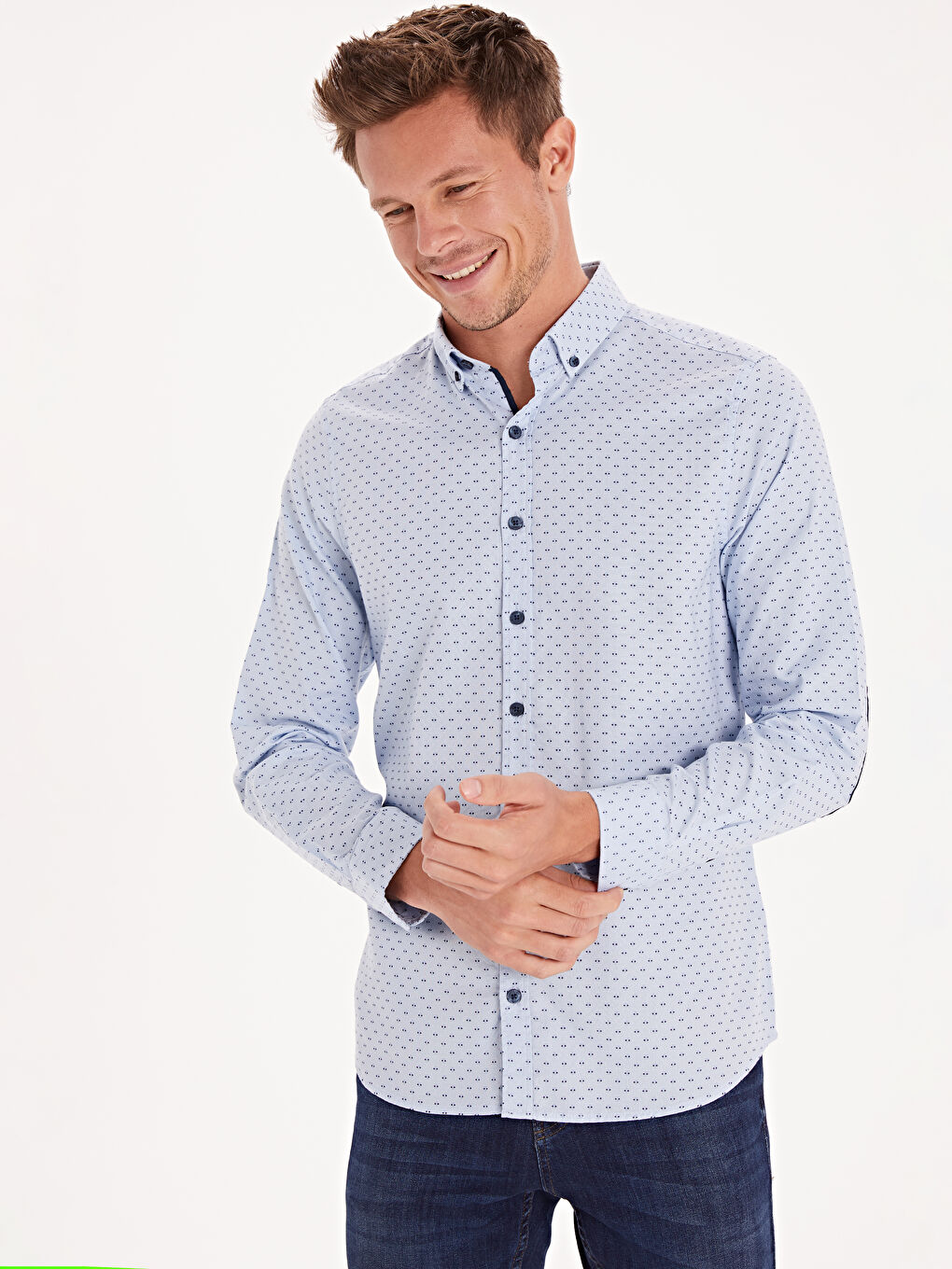 Mavi Slim Fit Uzun Kollu Oxford Erkek Gömlek