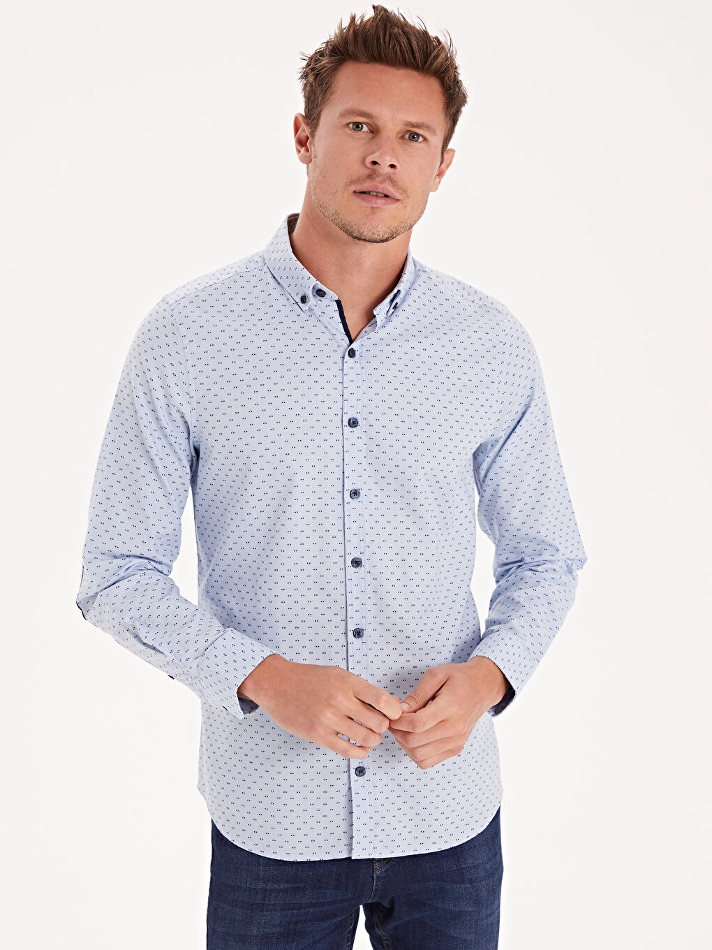 Mavi Slim Fit Uzun Kollu Oxford Erkek Gömlek-2