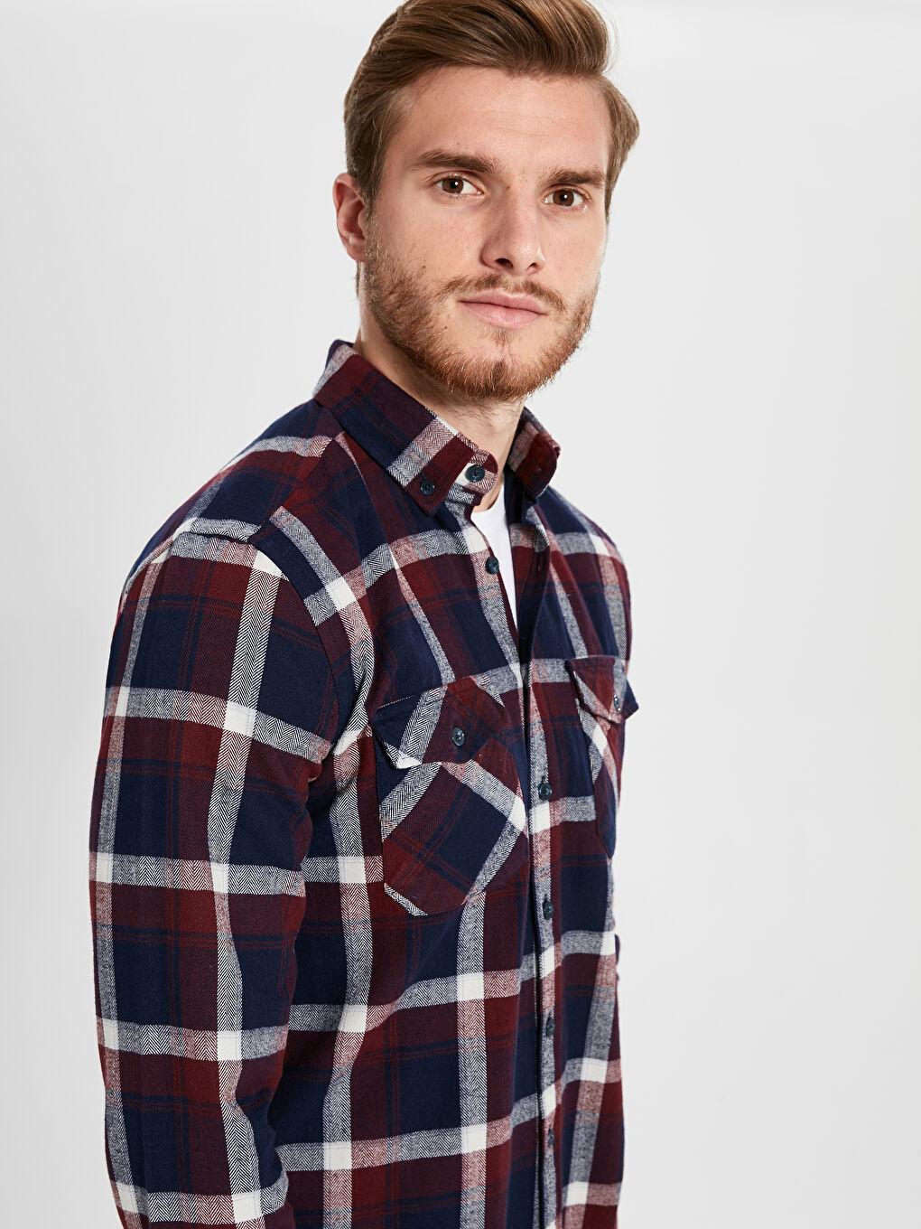 Chemise ROUGE BORDEAUX Homme-2