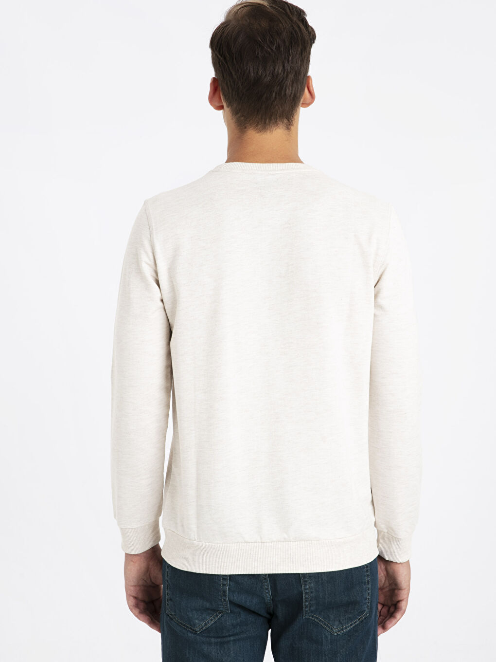 Bej Melanj Sweatshirt-2