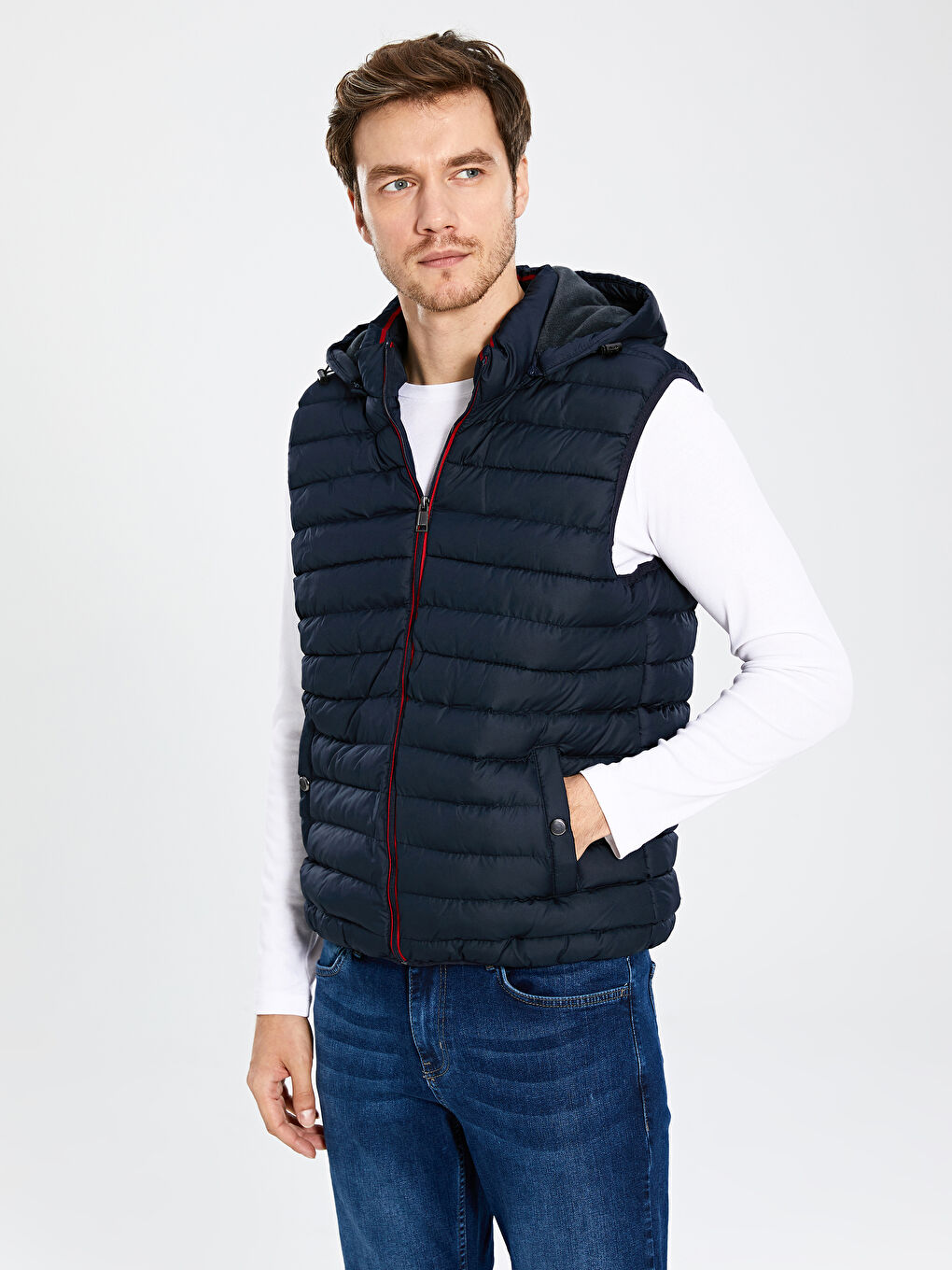 Koyu Lacivert Yelek-1