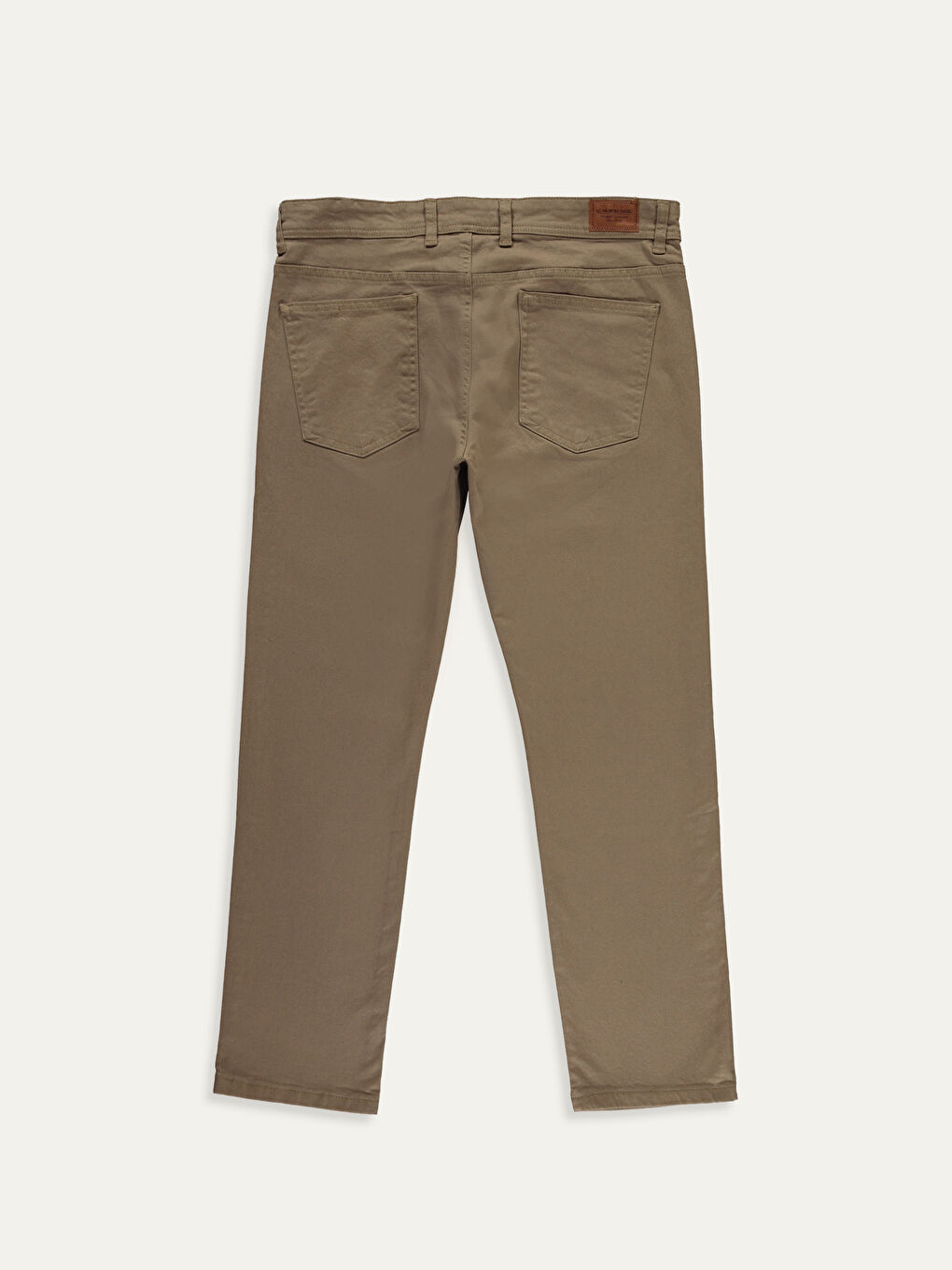 Bej Dar Kalıp Gabardin Erkek Chino Pantolon-1