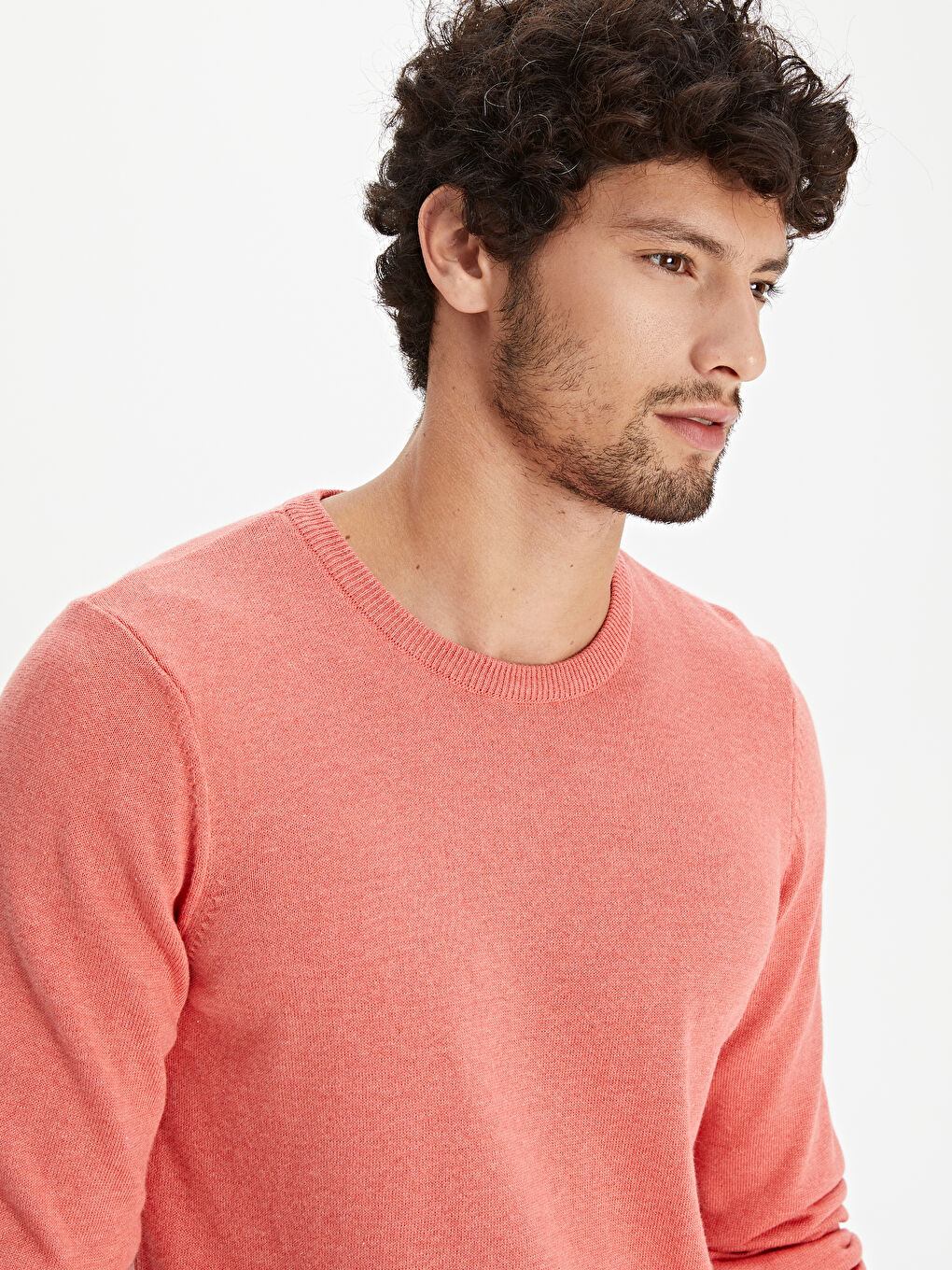 Mercan Bisiklet Yaka Erkek Triko Kazak-2