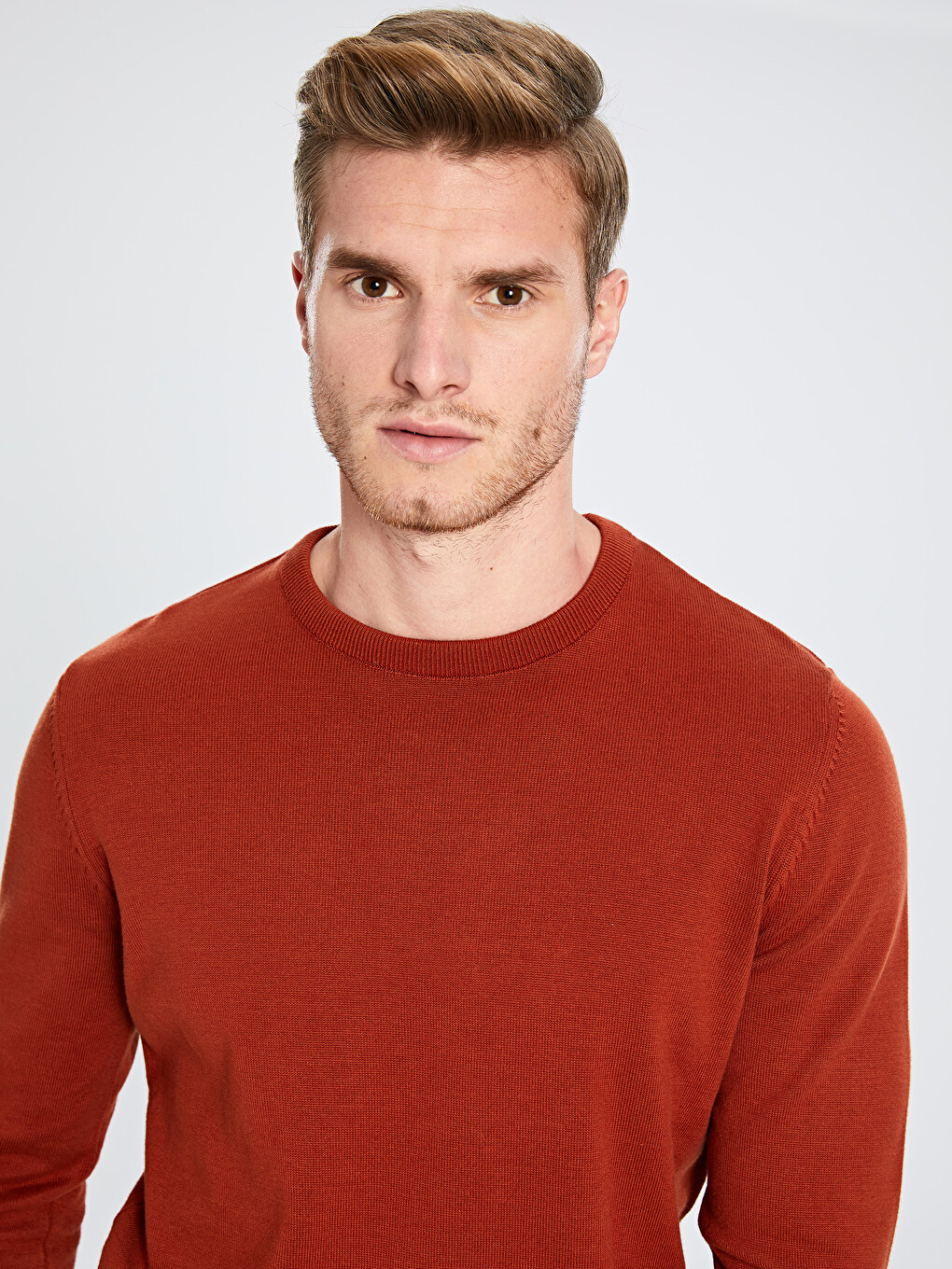 V Neck Long Sleeve Men's Knitwear Sweater-3