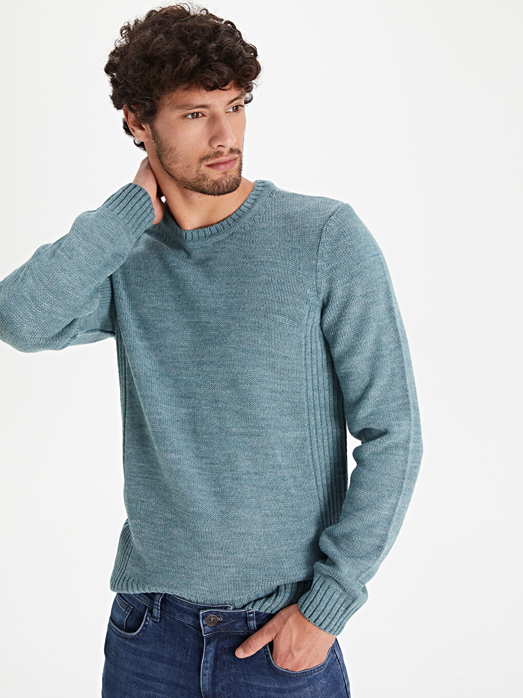 Man Blue Sweater