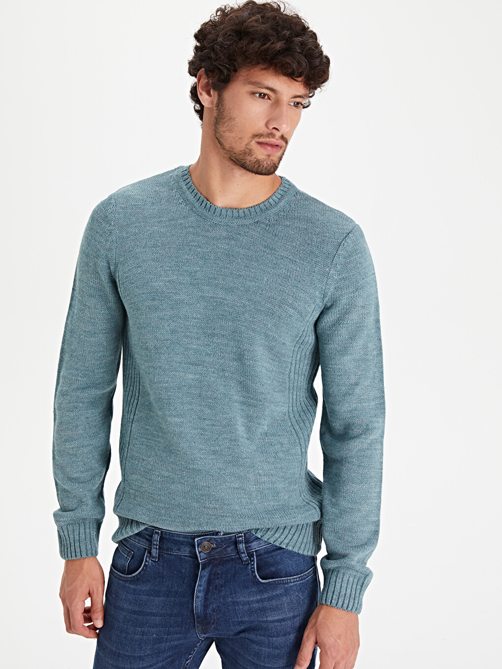 Man Blue Sweater-1
