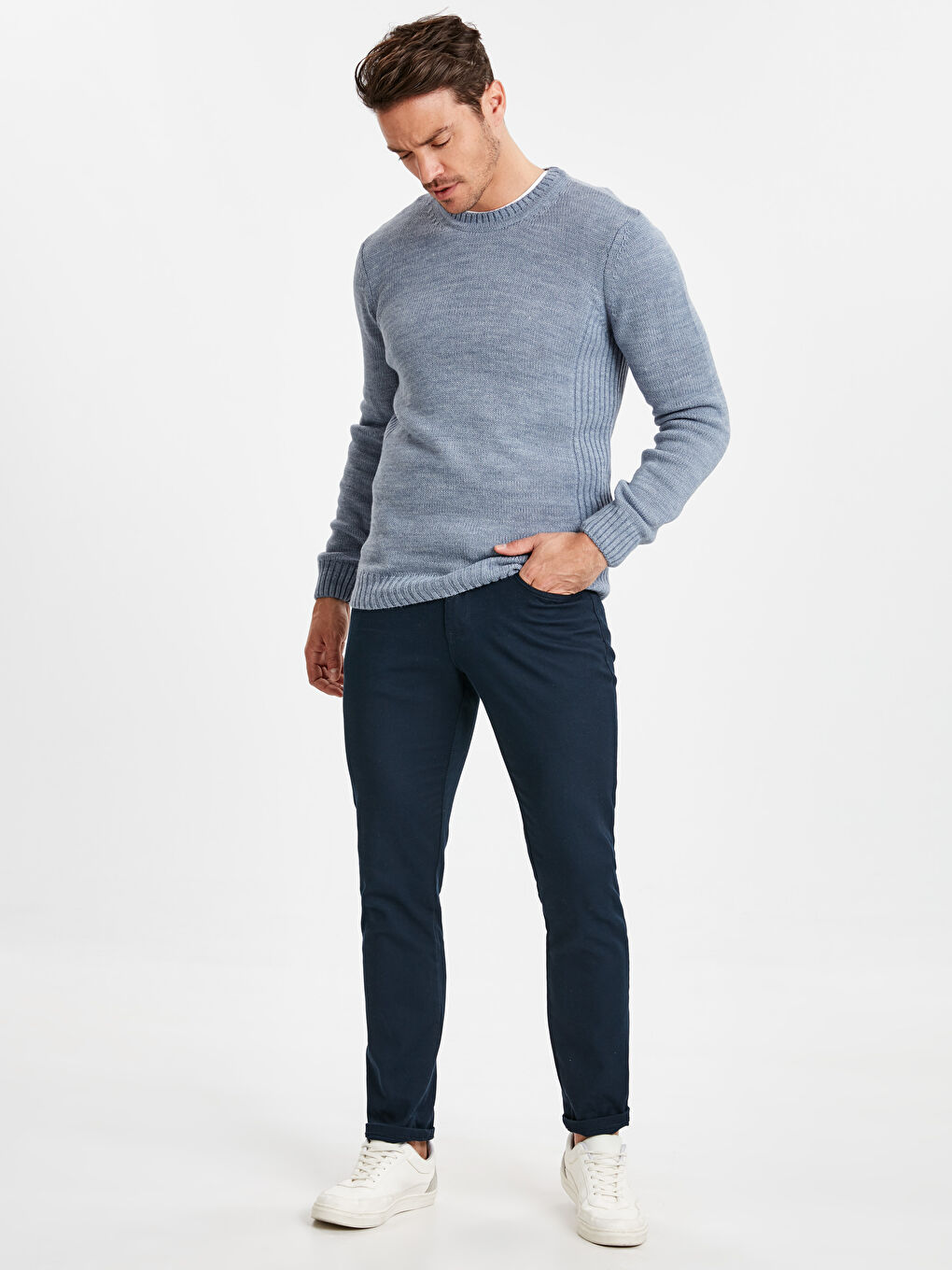 Чоловік СИНІЙ Светр-3