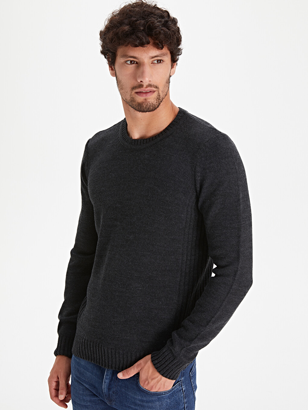 Crew Neck Men's Knitwear Sweater-1