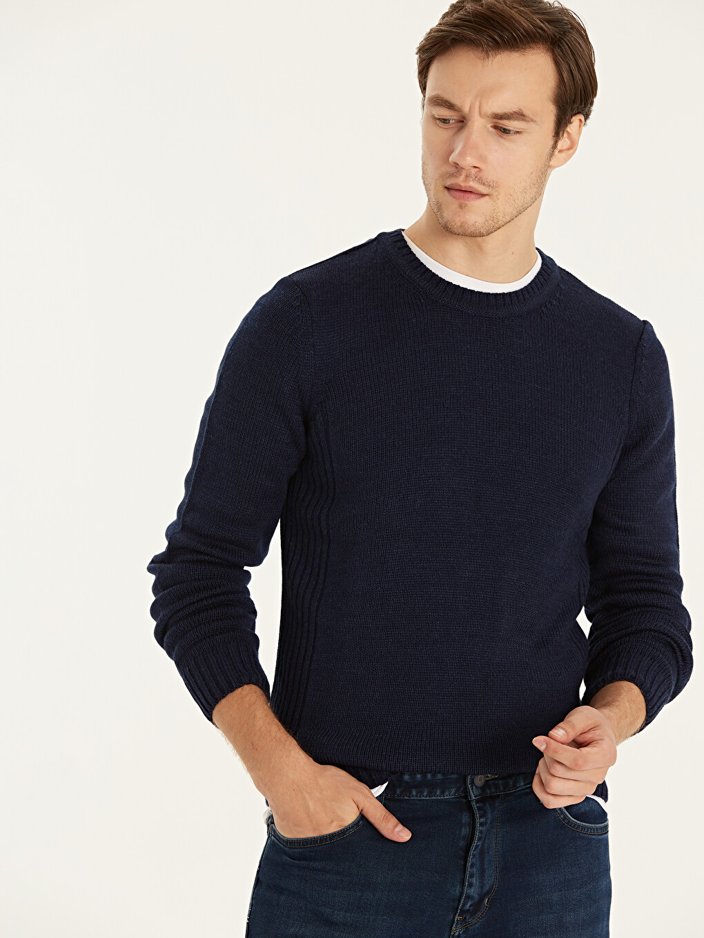 Man Navy Sweater-1