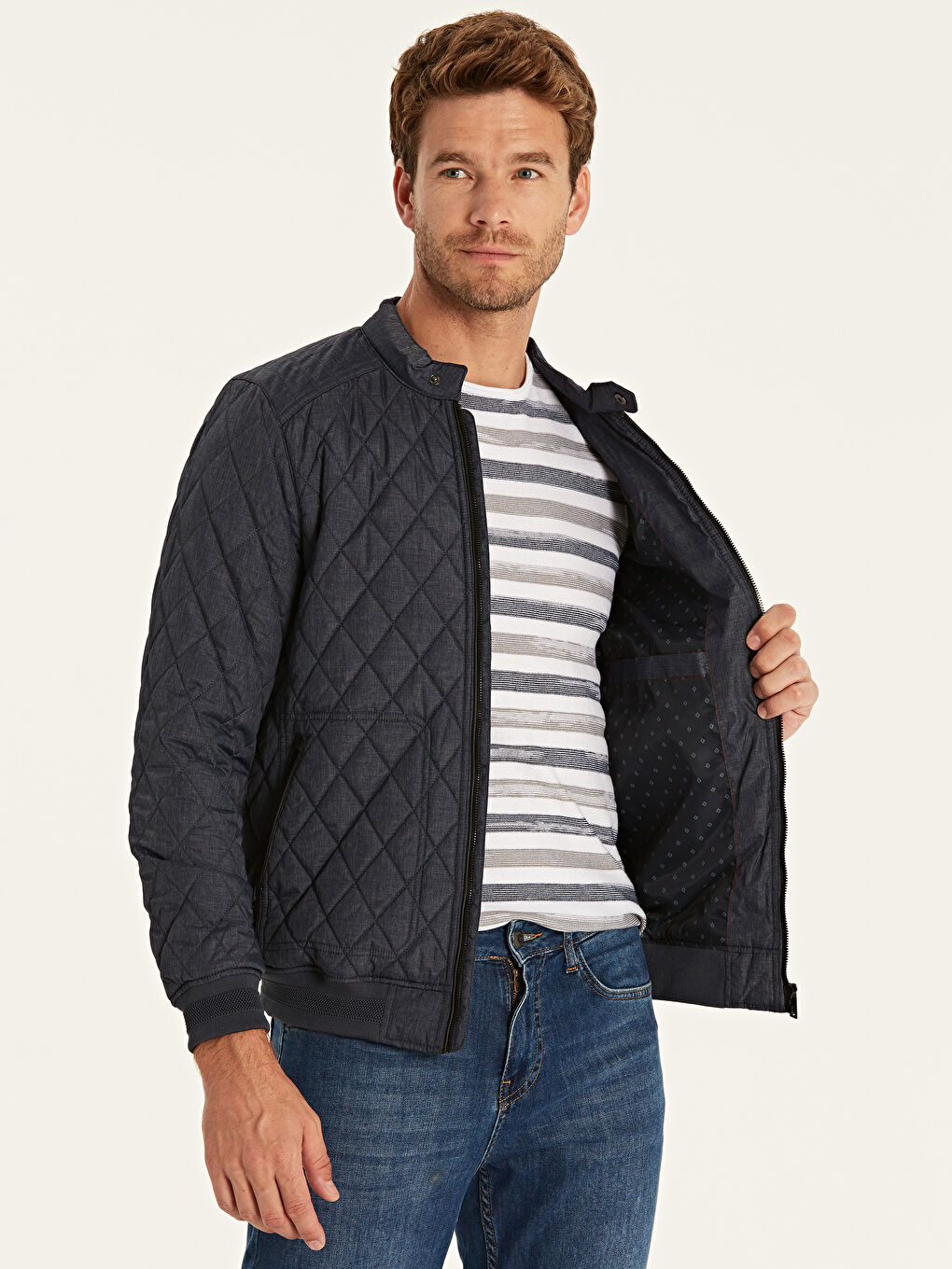 Antrasit Erkek Şişme Mont-2