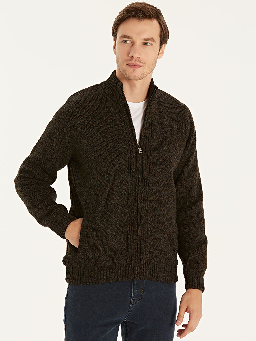 Kahverengi Erkek Hırka-1