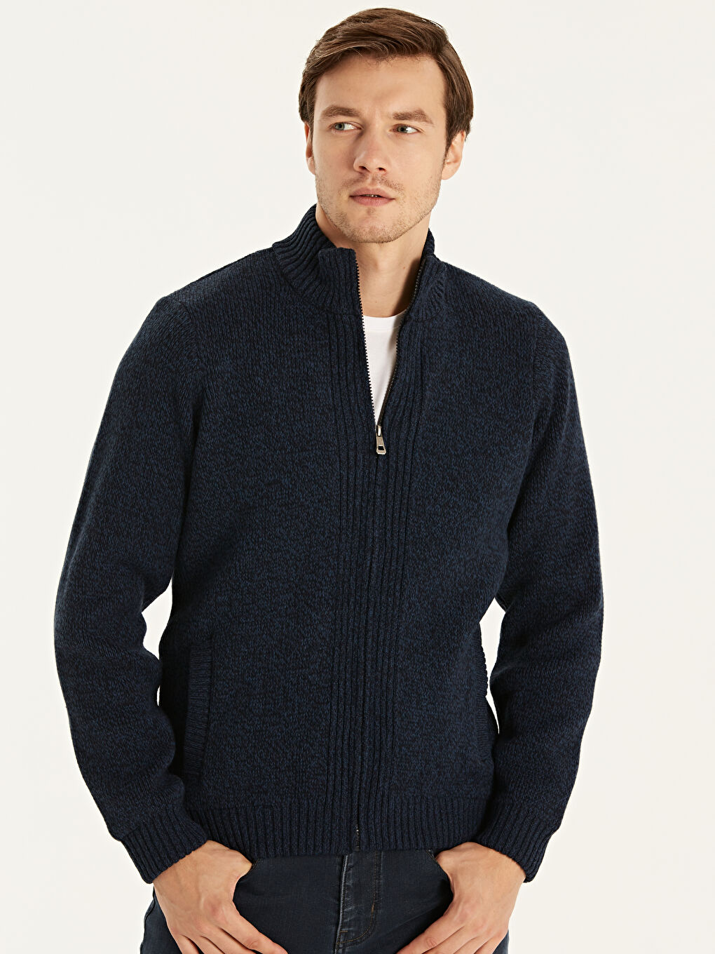 Lacivert Erkek Hırka-1