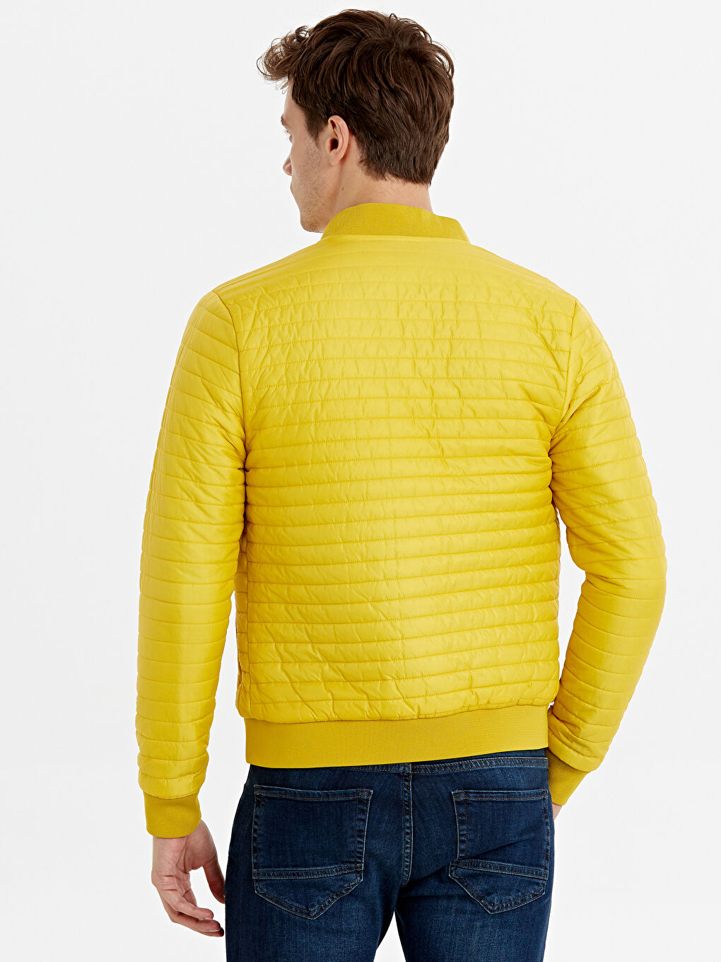 Sarı Erkek Şişme Mont-3