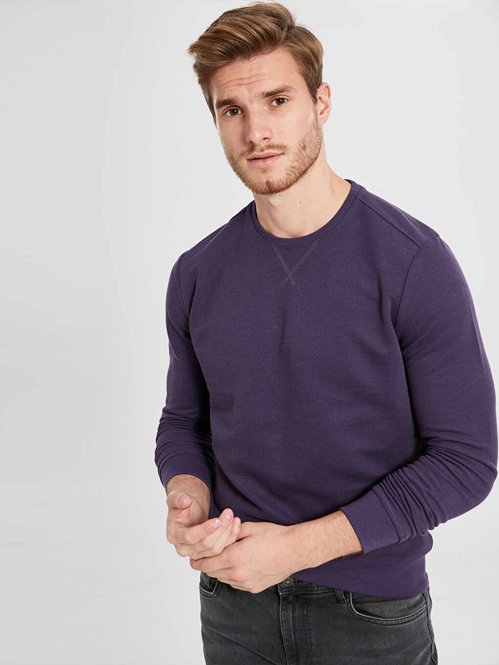 Мужчины Фиолетовый Свитшот-1