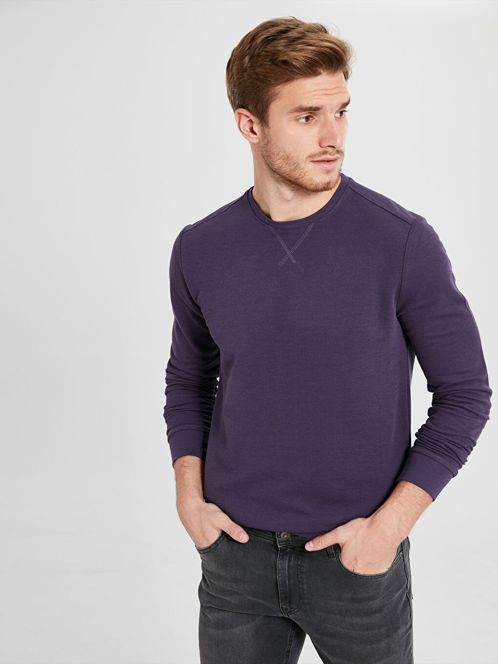 Мужчины Фиолетовый Свитшот-2