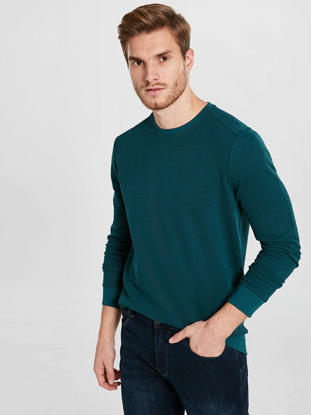 Man Green Sweatshirt