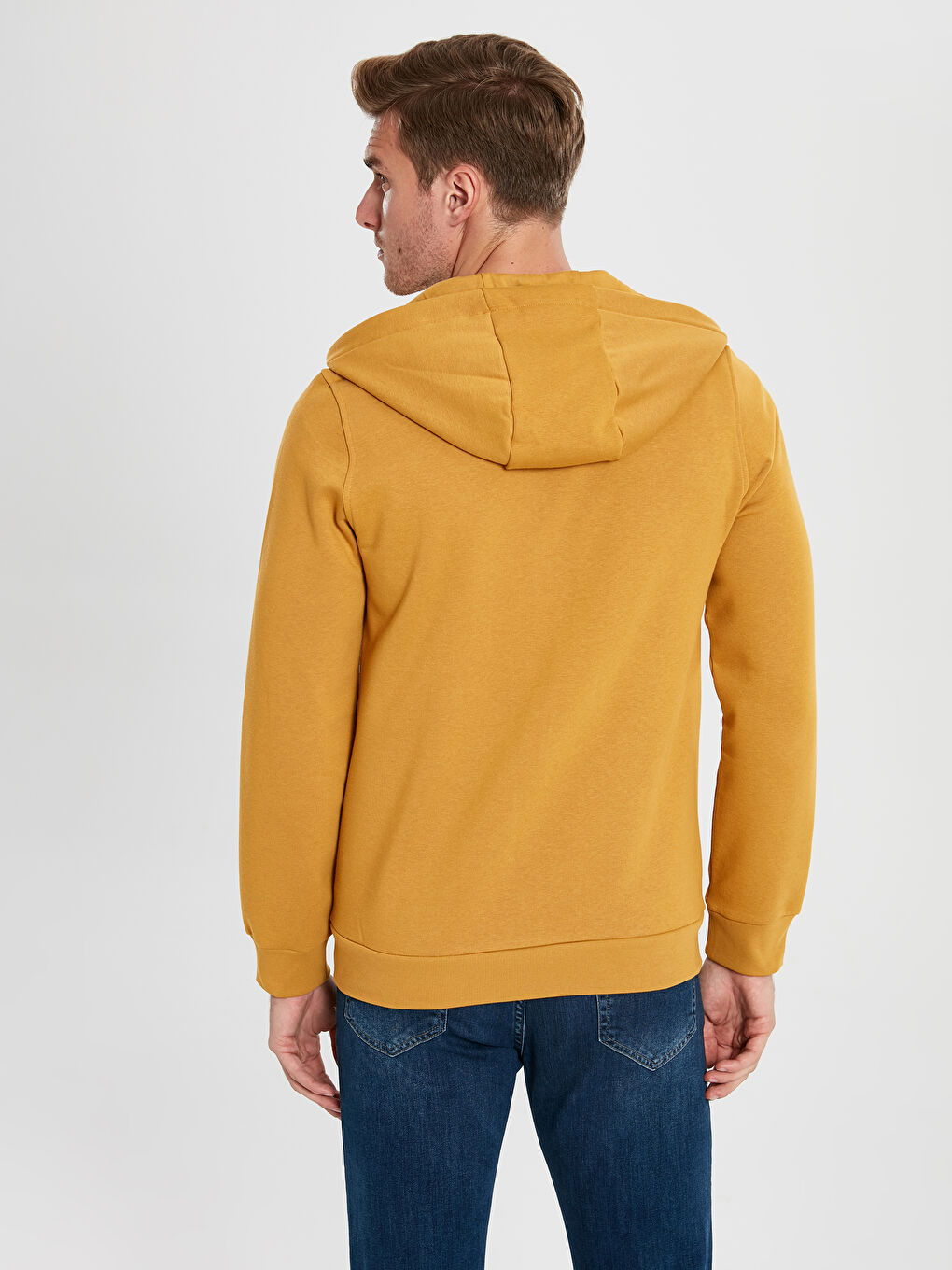 Sweat zippé JAUNE Homme-3