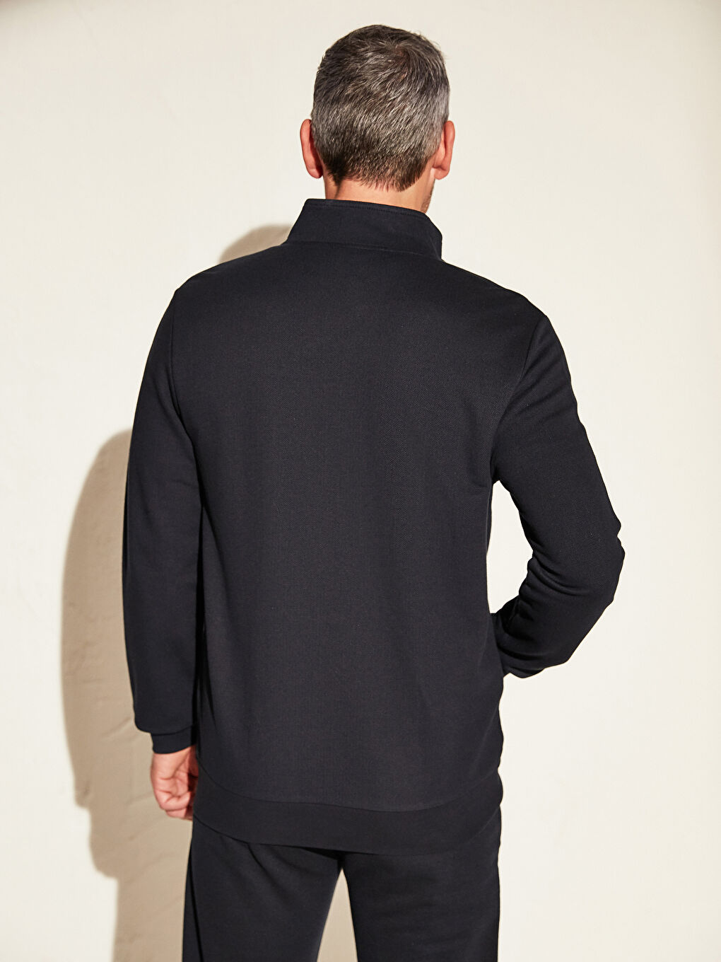 Koyu Lacivert Fermuarlı Sweatshirt-2