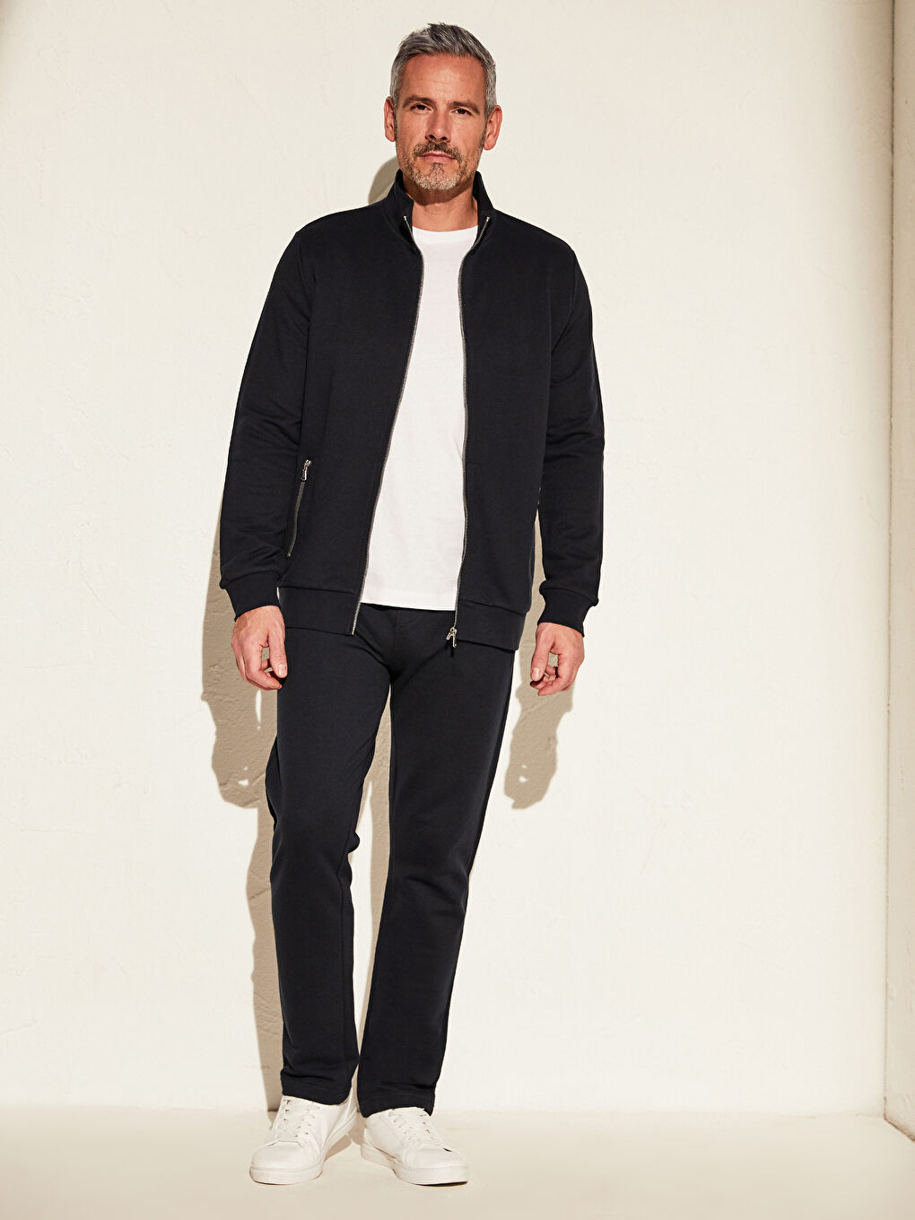 Koyu Lacivert Fermuarlı Sweatshirt-3