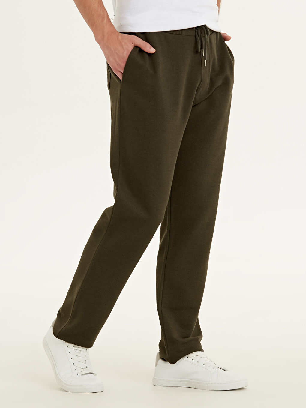 Haki Rahat Kalıp Erkek Eşofman Altı-1